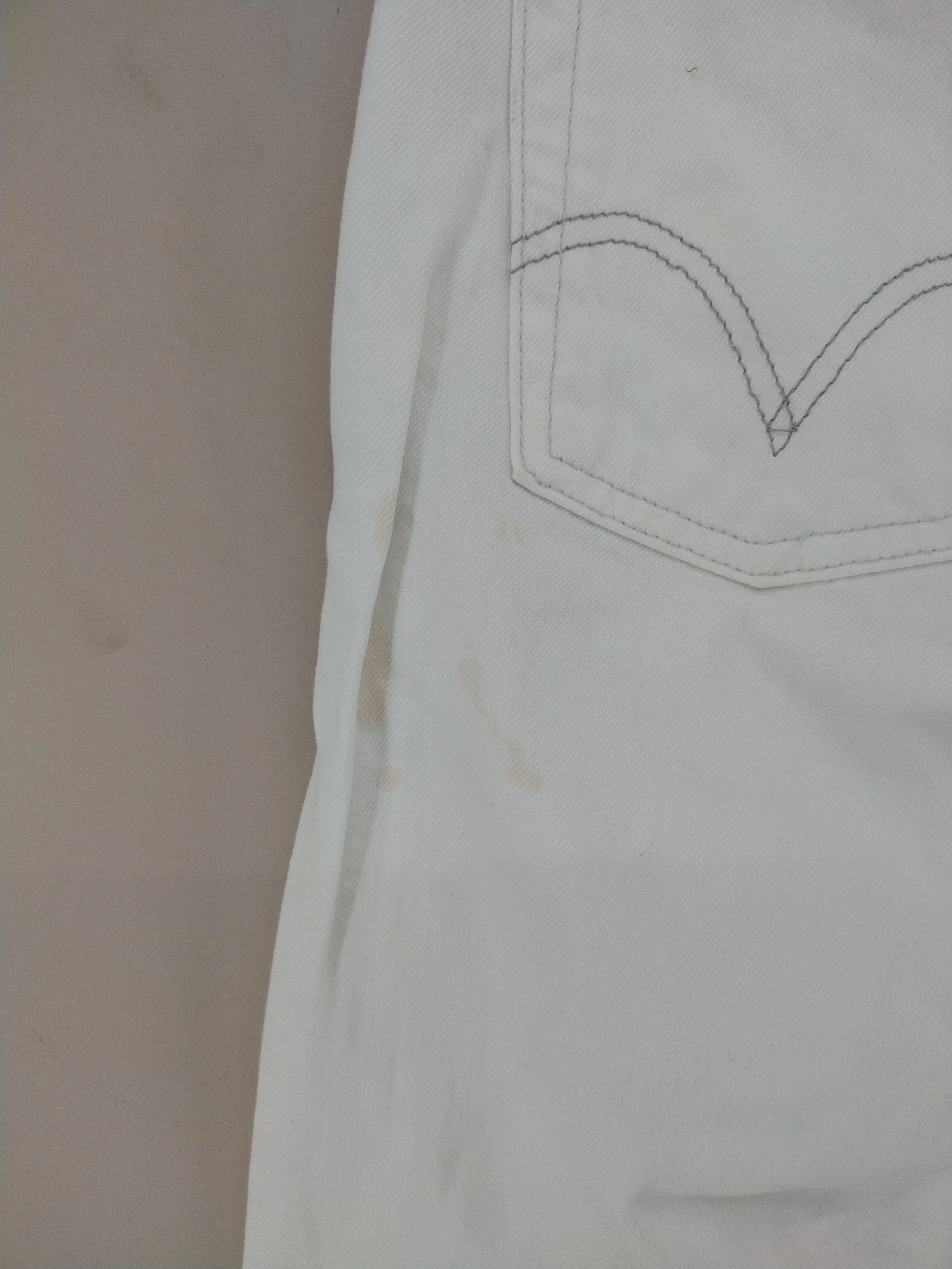 Levi’s Men's Jeans W 33 in; L 34 in White Cotton with Elastane Straight - Image 5