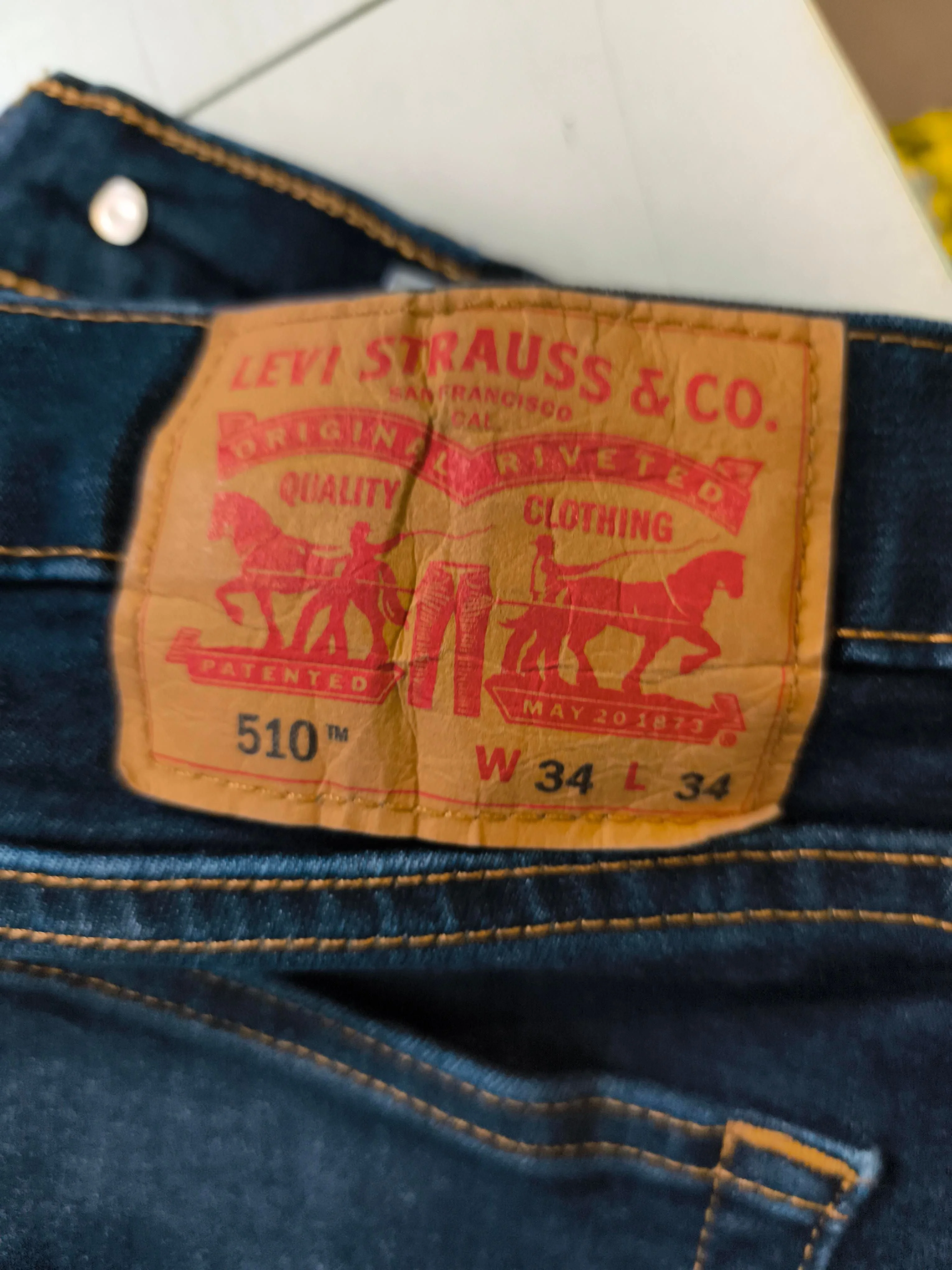 Levi’s Men's Jeans W 34 in Blue Cotton with Polyester, Elastane Skinny - Image 6
