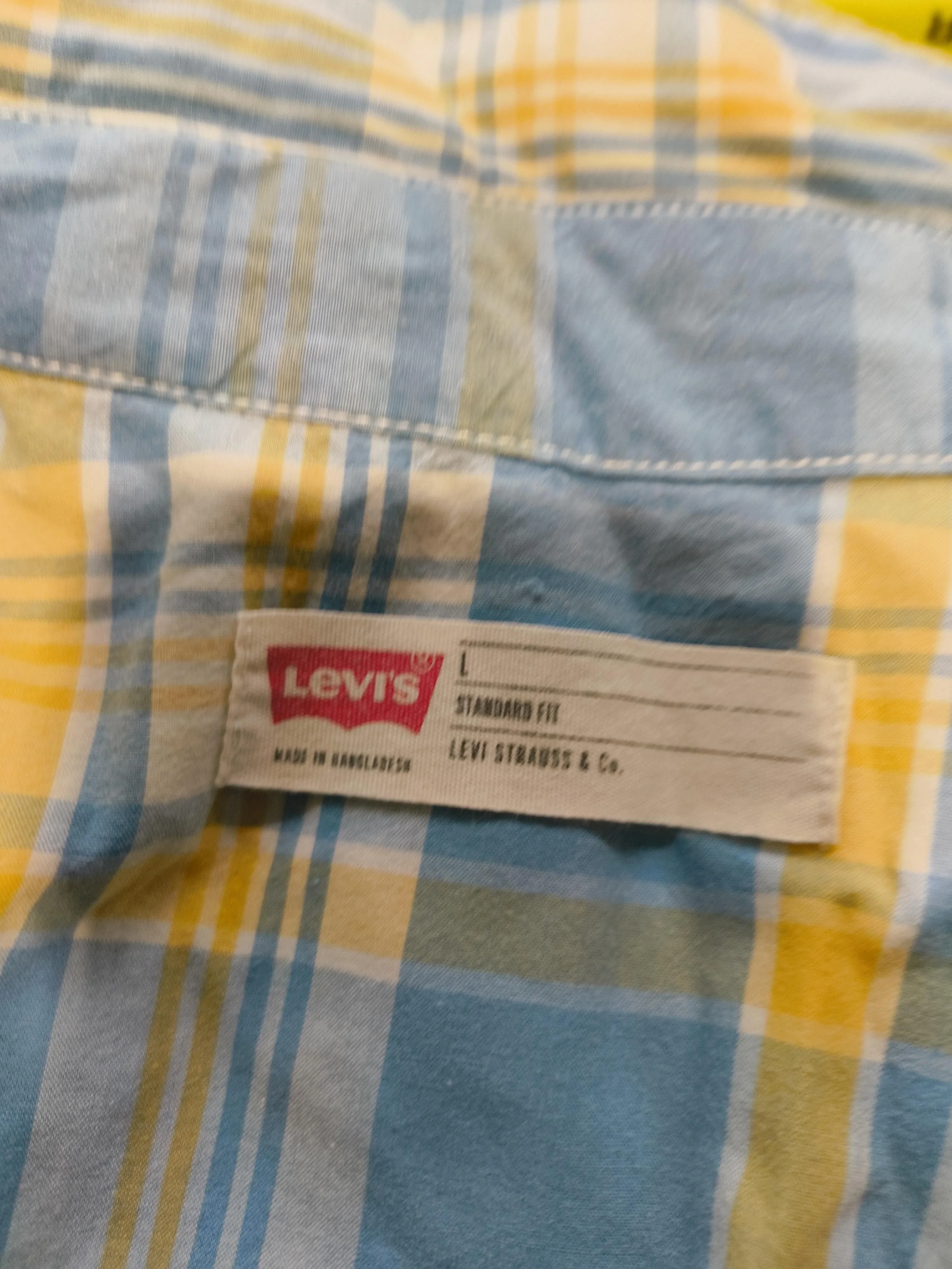 Levi’s Men's Shirt L Multi Checkered 100% Cotton Basic - Image 6