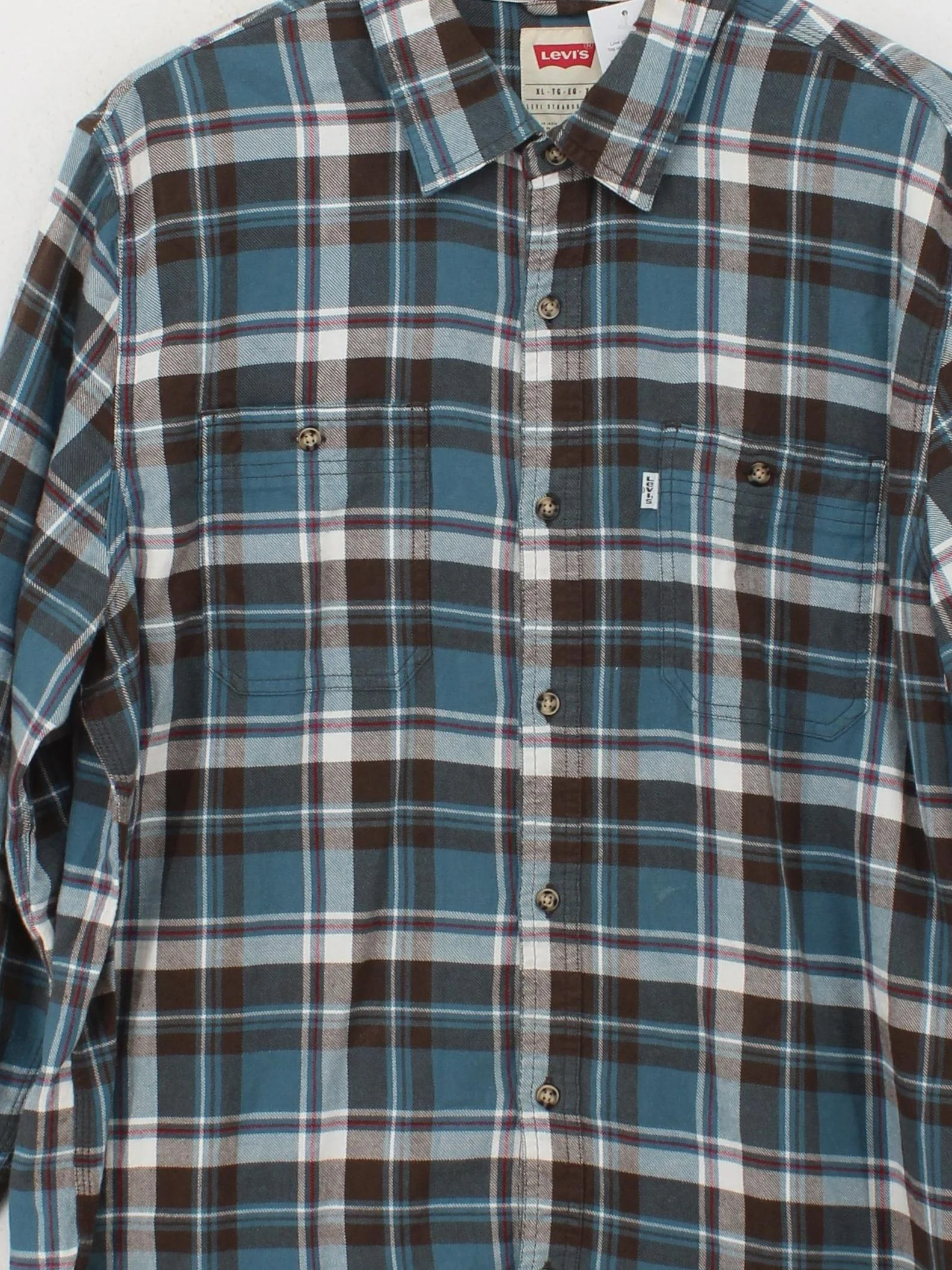 Levi’s Men's Shirt XL Multi Checkered 100% Cotton Basic - Image 3