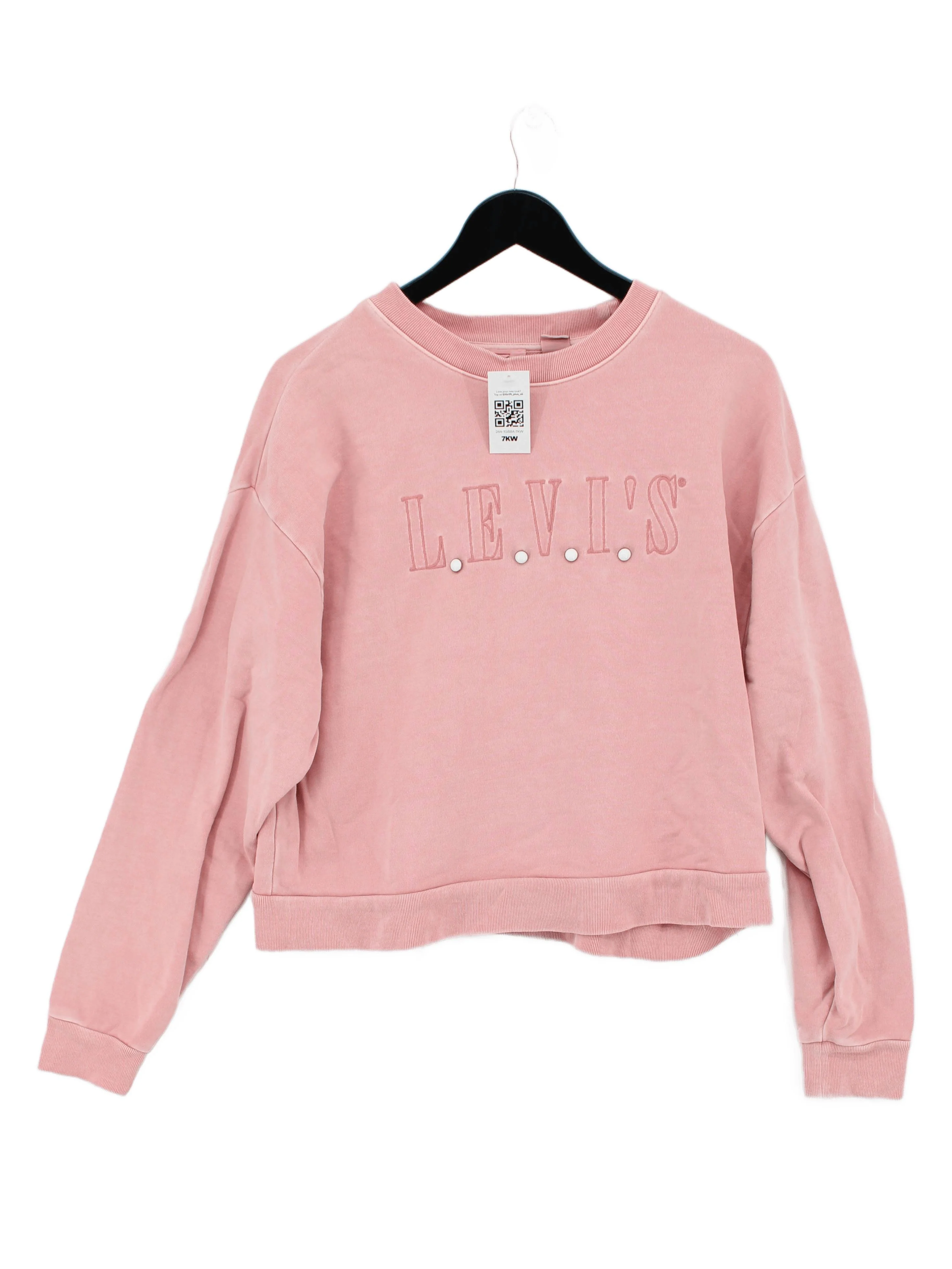 Levi’s Women's Hoodie S Pink Graphic 100% Cotton Pullover