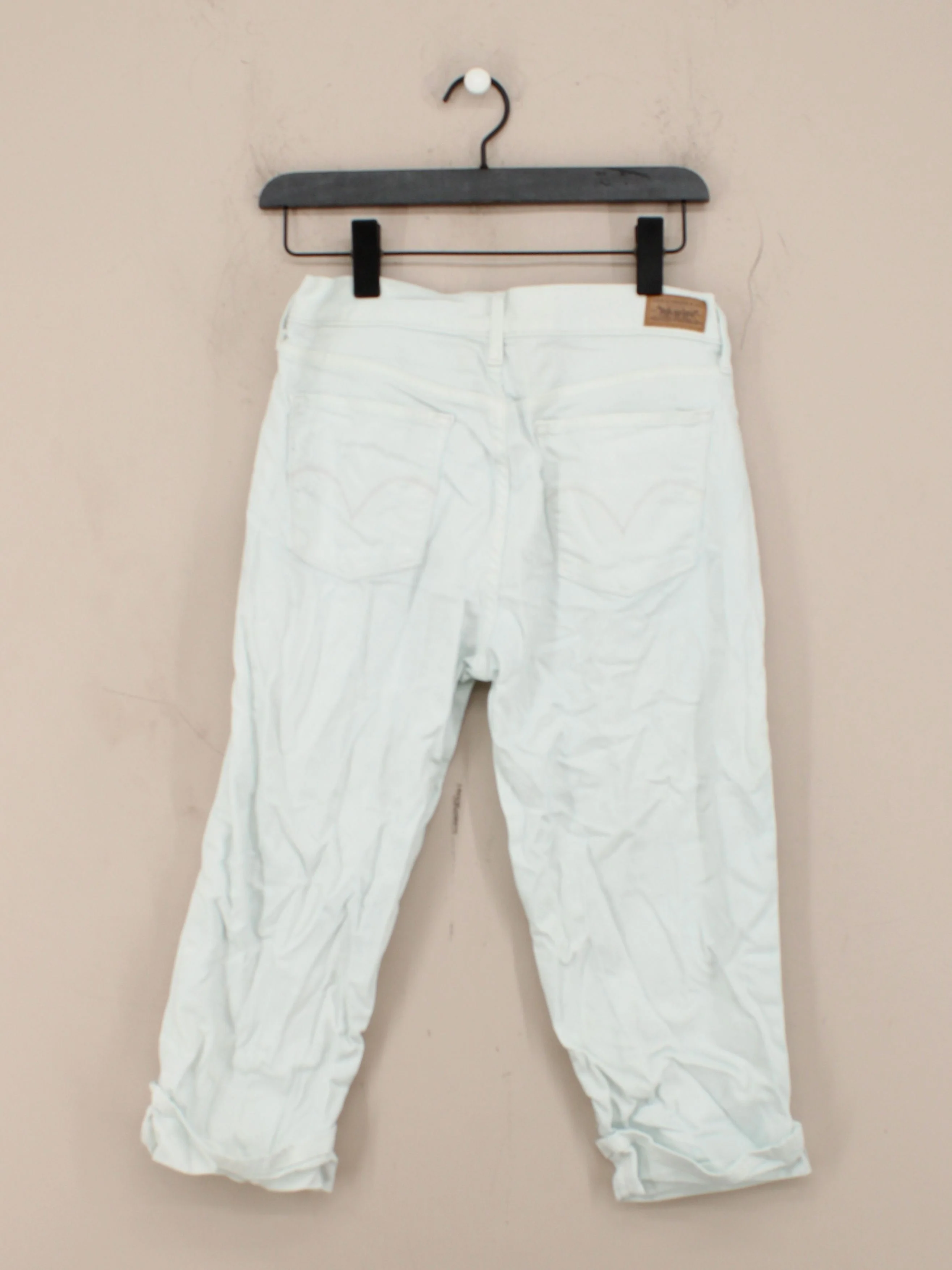 Levi’s Women's Jeans UK 12 Blue Cotton with Elastane Cropped - Image 2