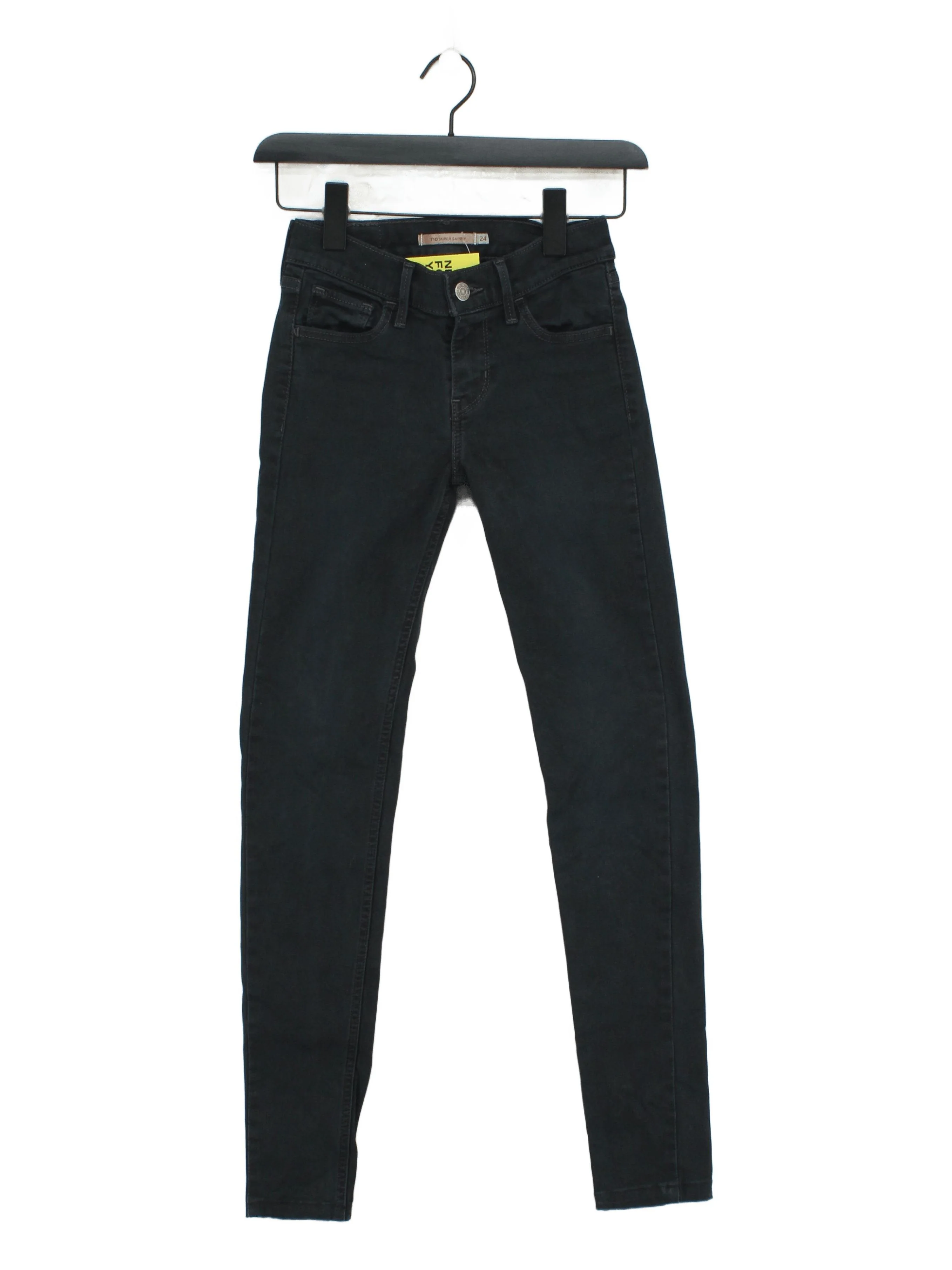 Levi’s Women's Jeans W 24 in Black Cotton with Polyester, Elastane Skinny