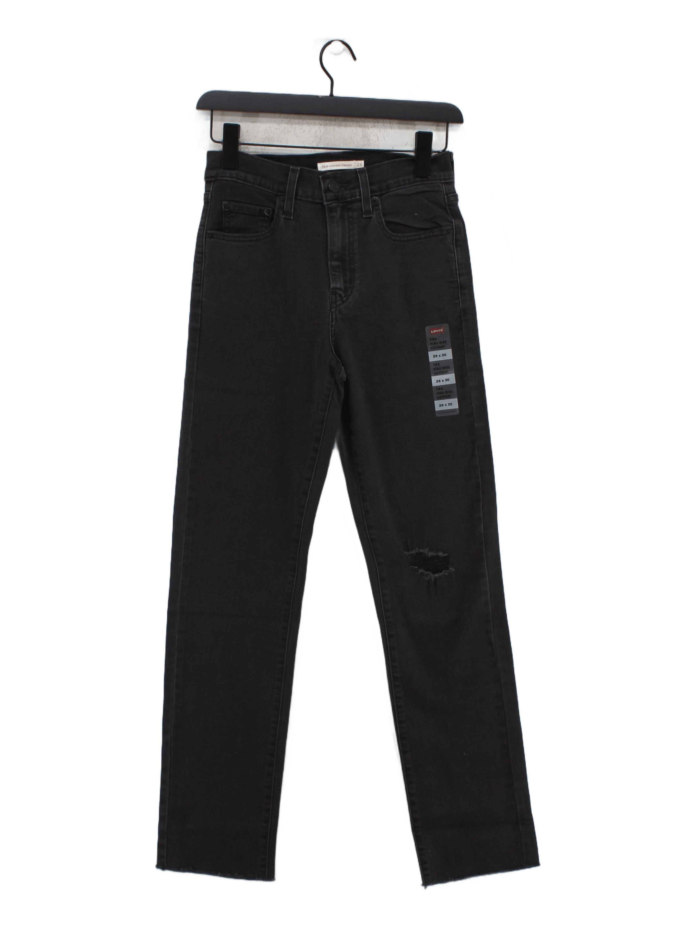 Levi’s Women's Jeans W 26 in Black Cotton with Polyester, Elastane Straight