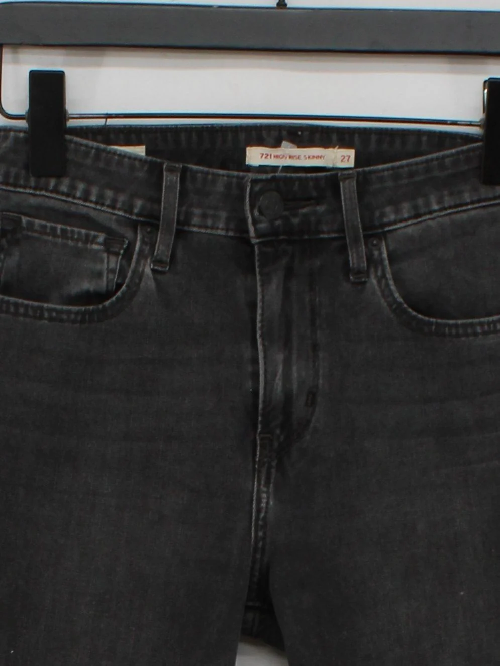 Levi’s Women's Jeans W 27 in Black Cotton with Polyester, Elastane Skinny - Image 3