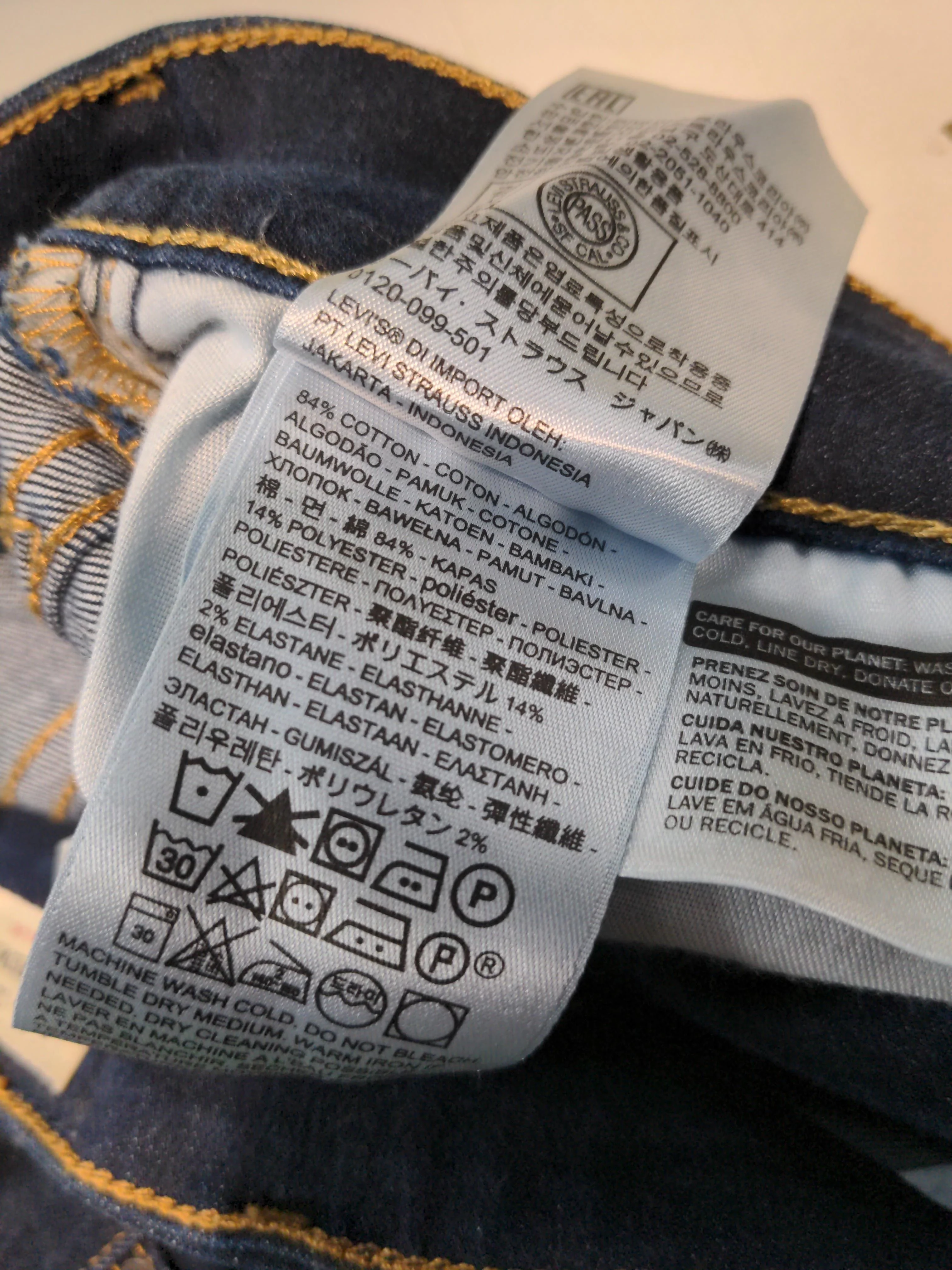 Levi’s Women's Jeans W 28 in Blue Cotton with Polyester, Elastane Skinny - Image 6