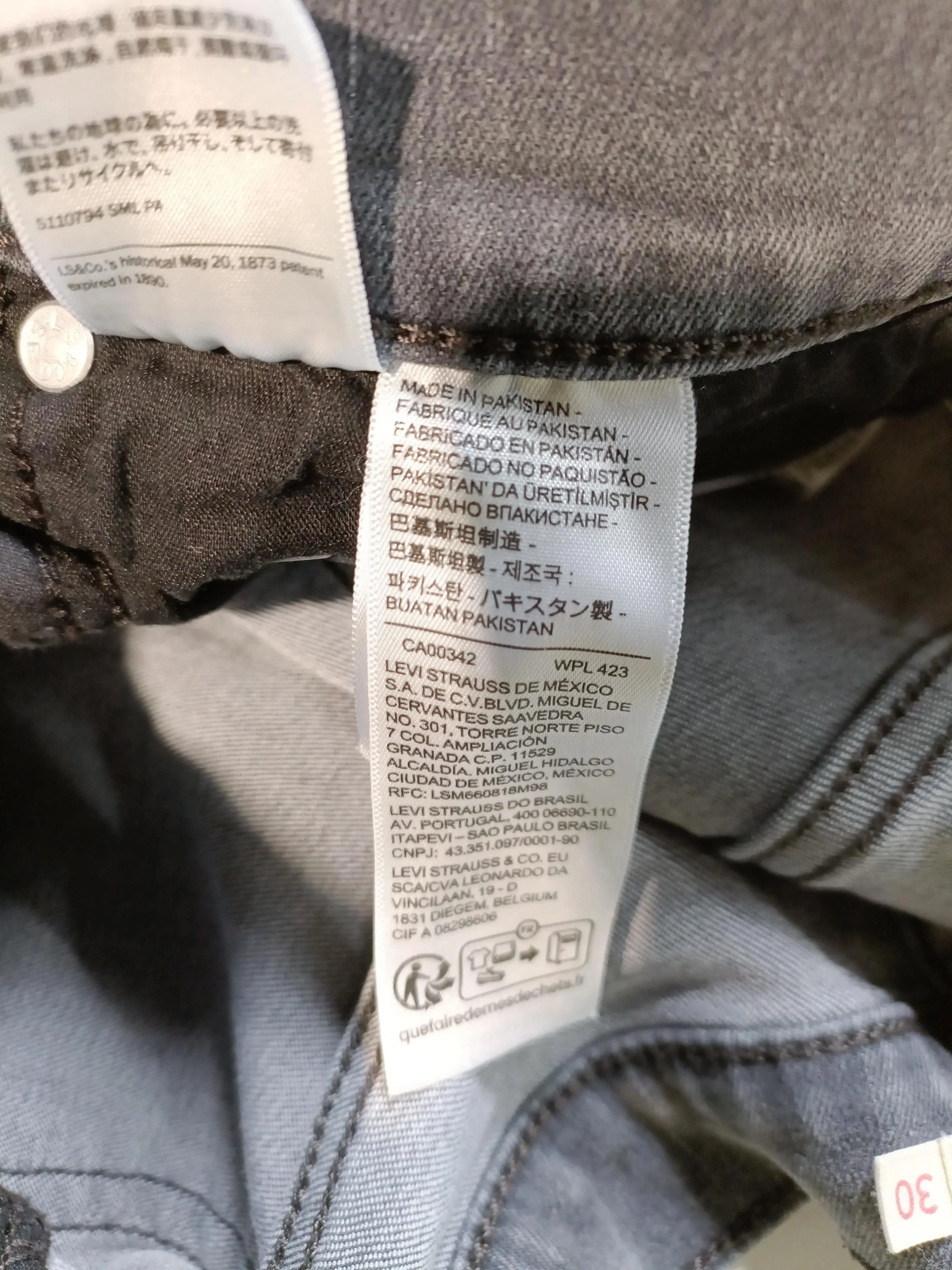 Levi’s Women's Jeans W 30 in Grey 100% Cotton Straight - Image 6