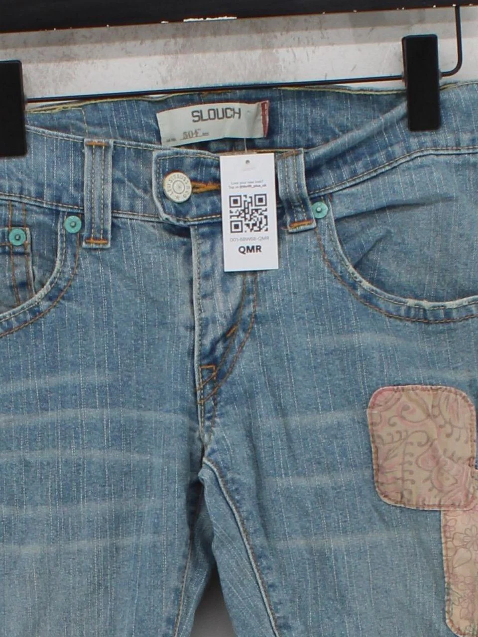 Levi’s Women's Jeans W 32 in Blue Cotton with Other, Polyester, Spandex Cropped - Image 3