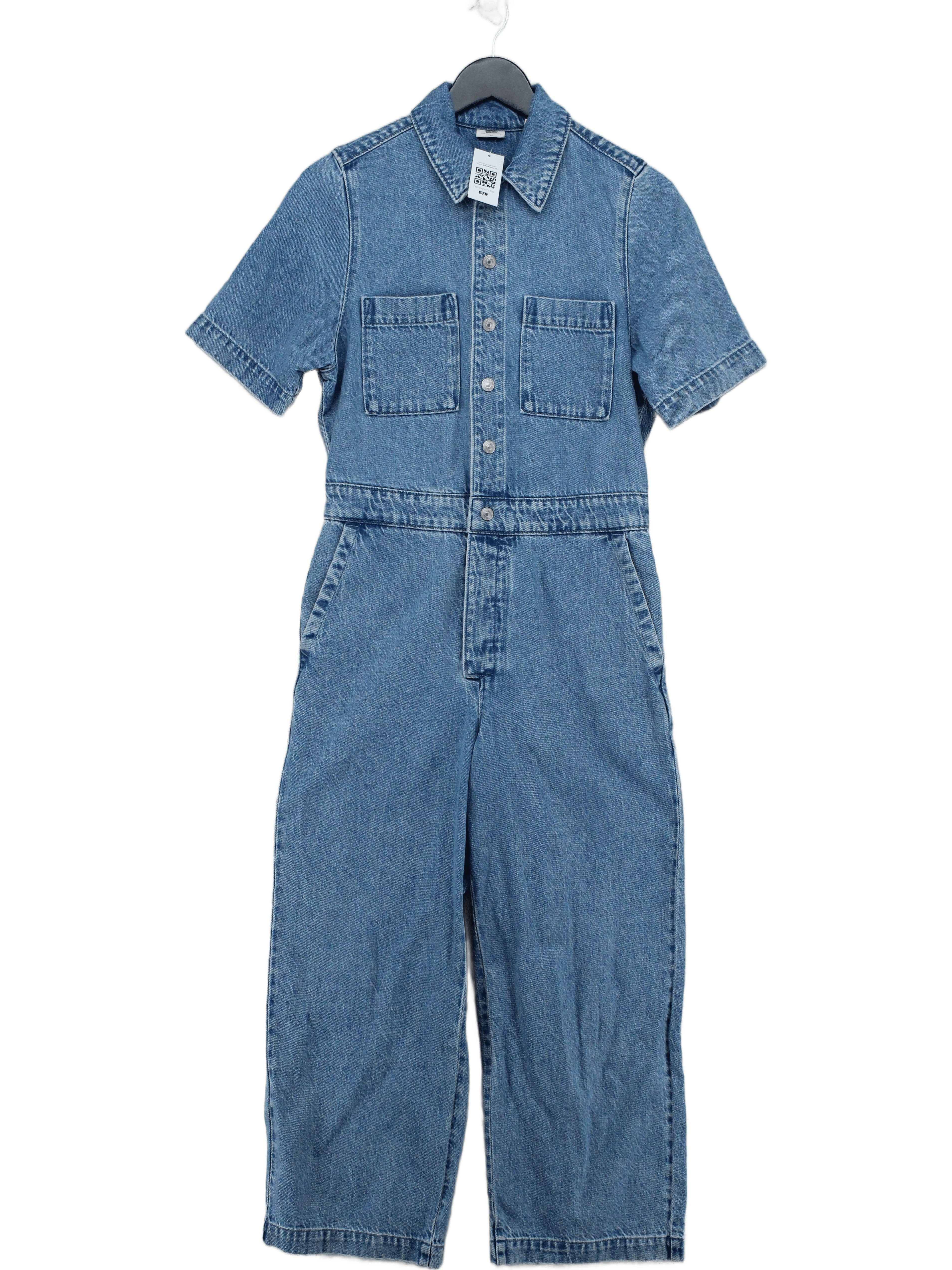 Levi’s Women's Jumpsuit XS Blue Cotton with Lyocell Modal Wide-Leg Jumpsuit
