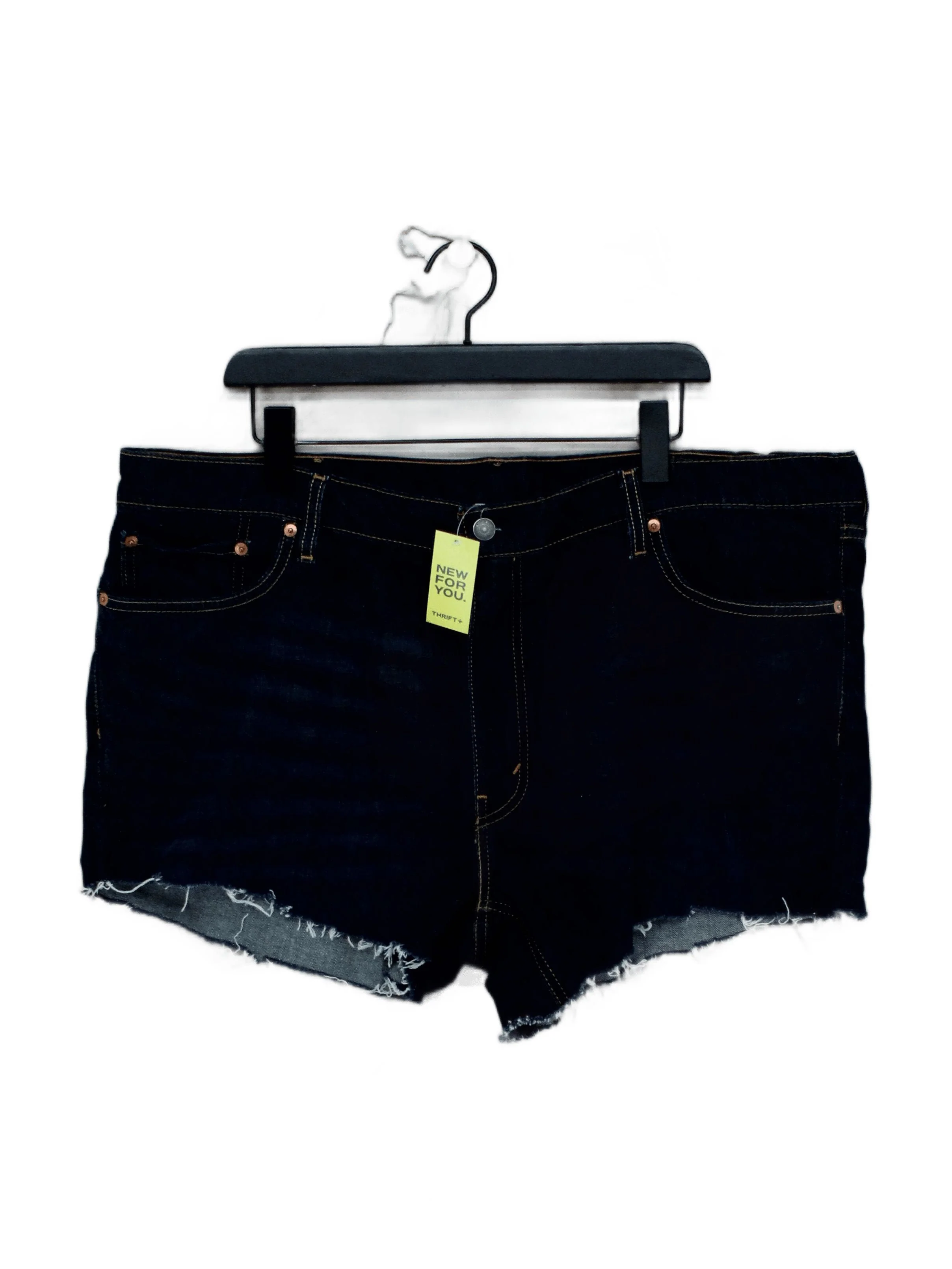 Levi’s Women's Shorts W 44 in Blue Cotton with Elastane Cut-Off