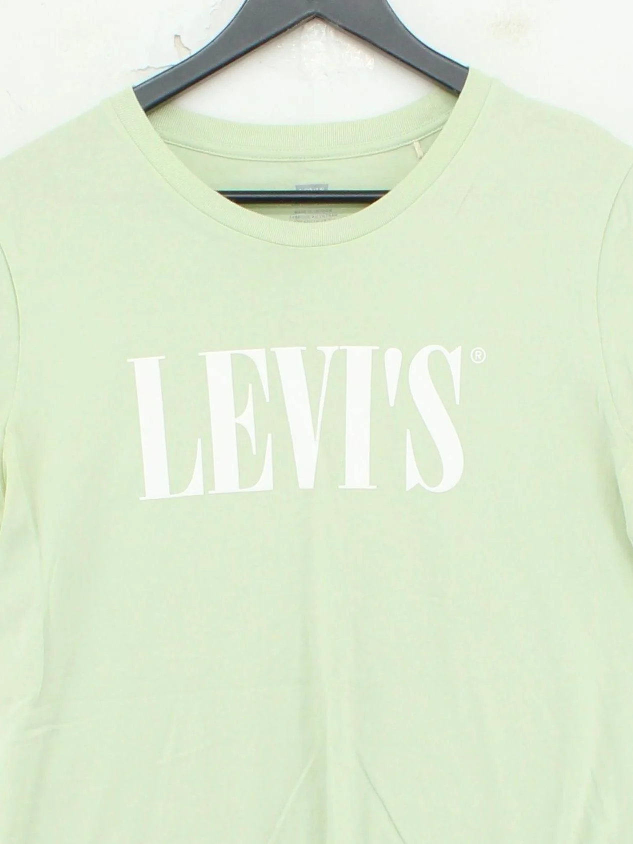 Levi’s Women's T-Shirt L Green Graphic 100% Cotton Short Sleeve Round Neck Basic - Image 3