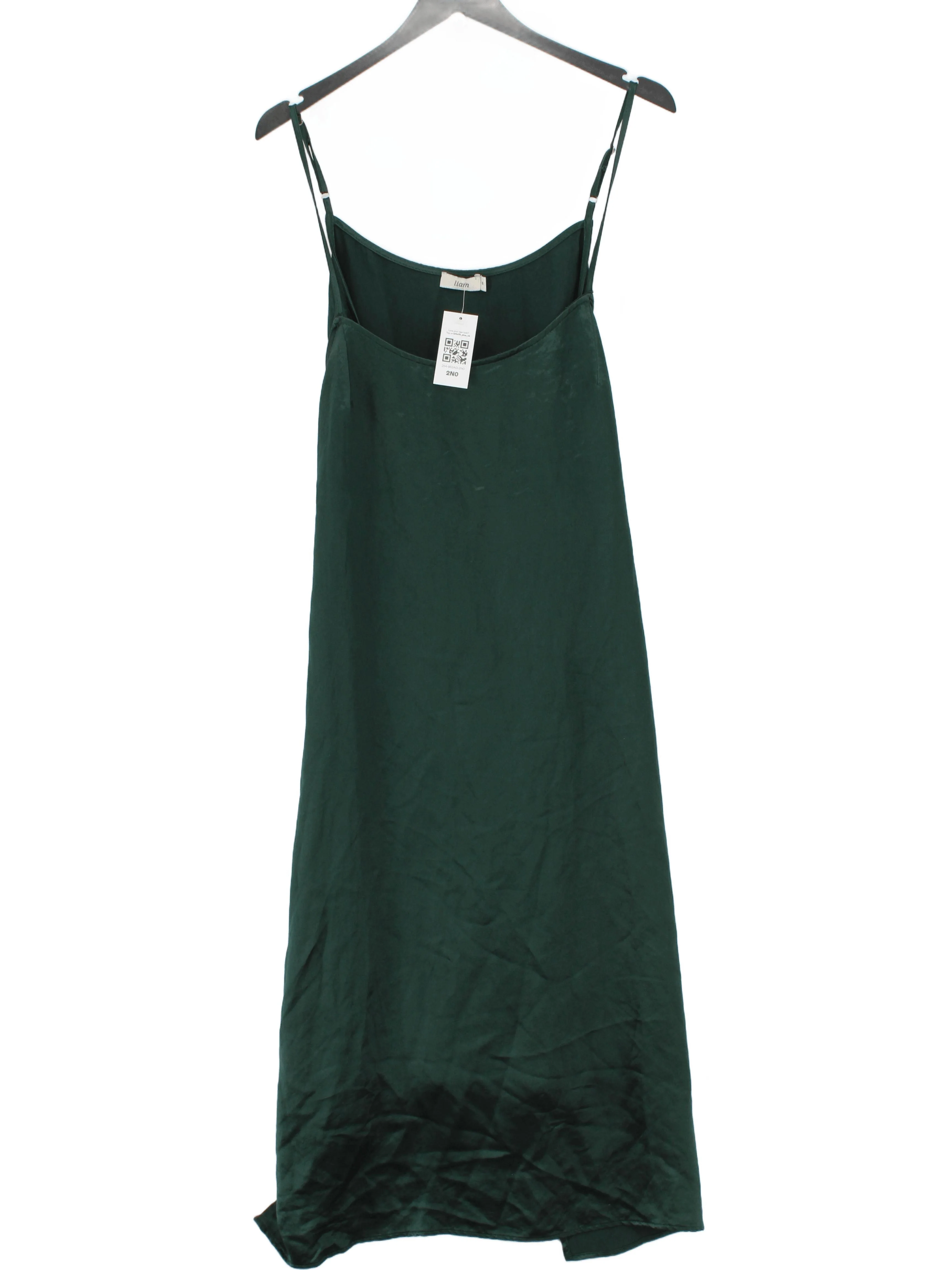 Liam Slip Midi Dress UK8 in Green