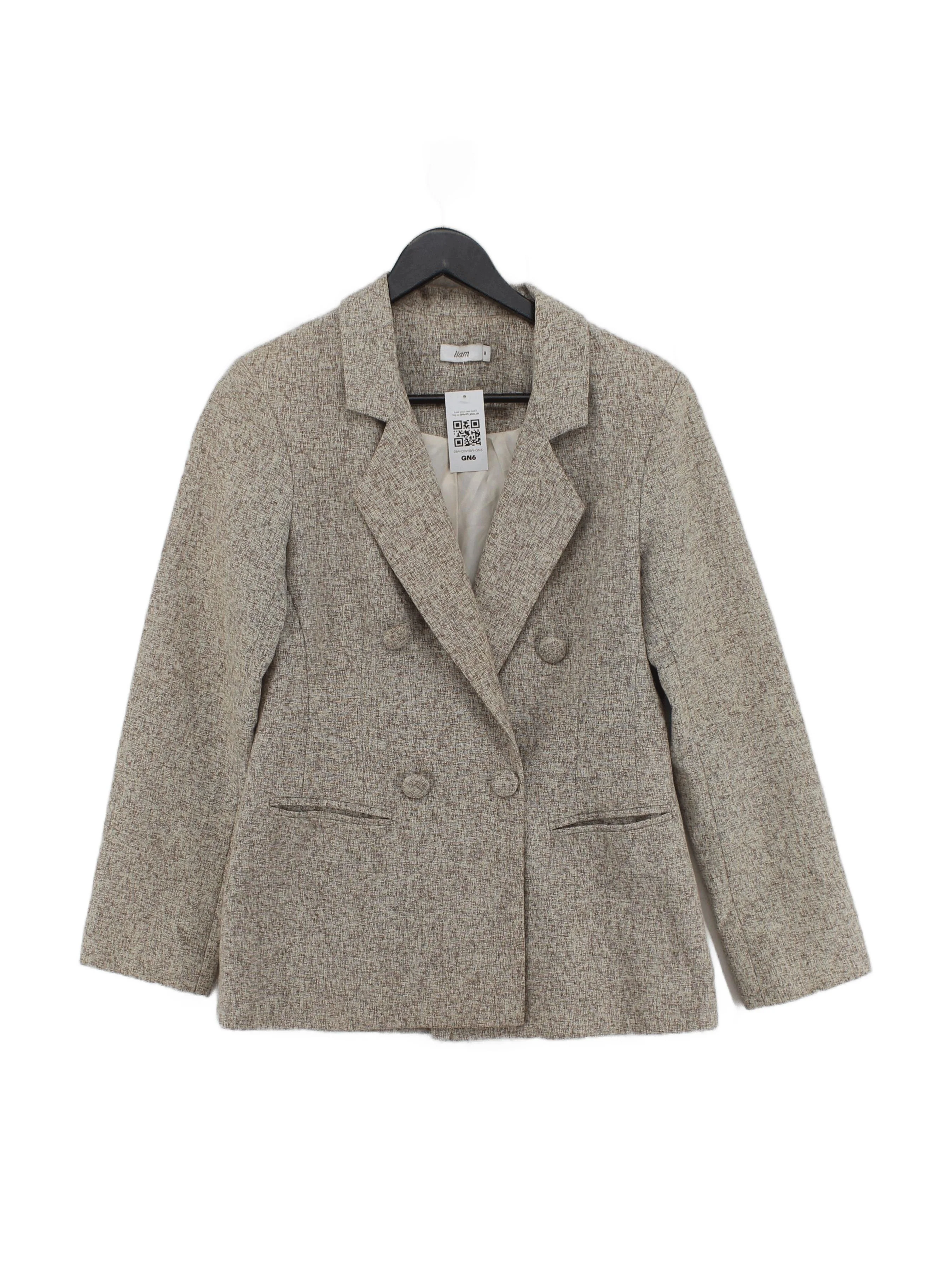 Liam Women's Blazer UK 8 Tan Polyester with Acrylic, Cotton, Viscose Overcoat
