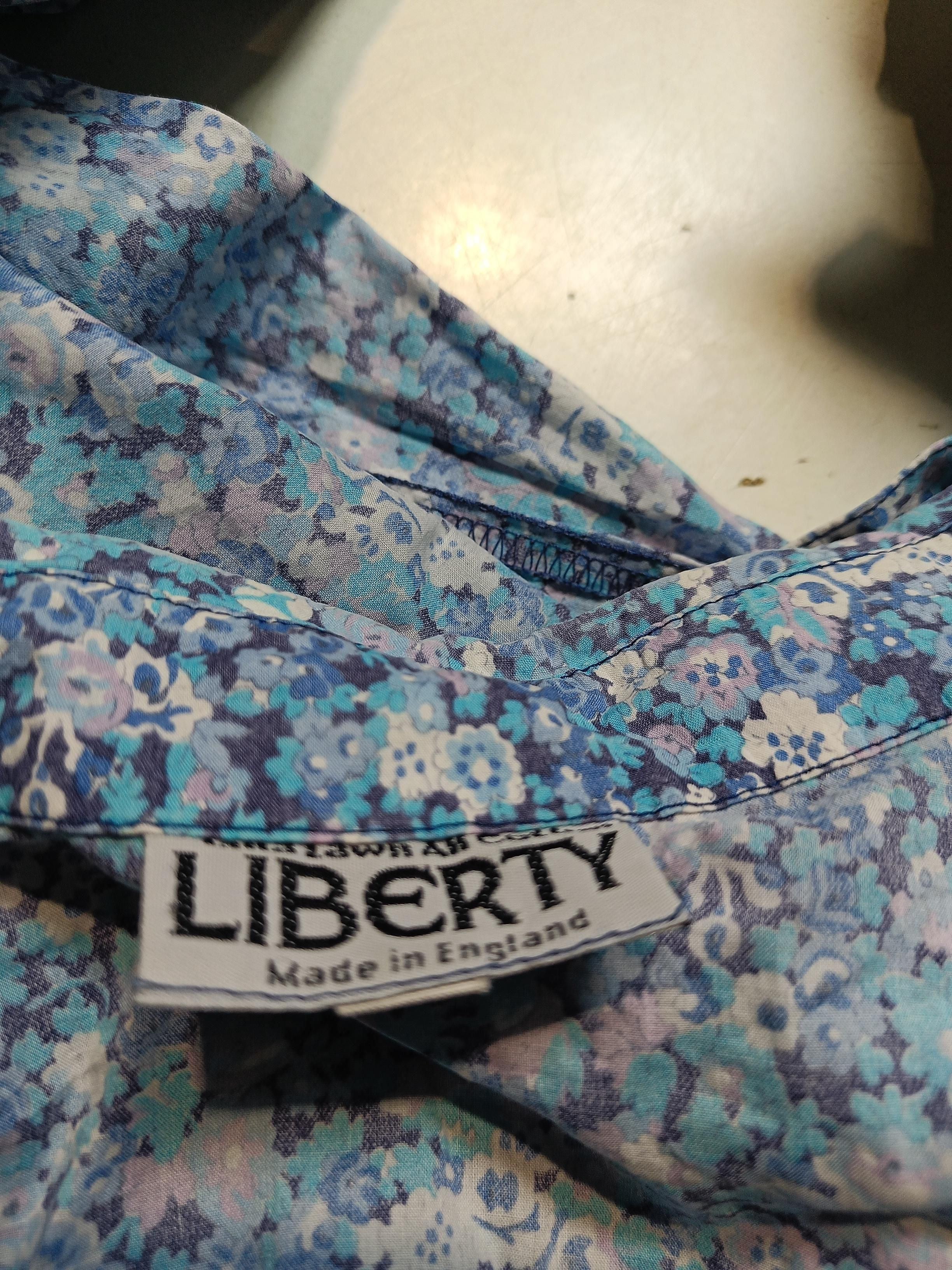 Liberty Women's Shirt UK 14 Multi Floral 100% Cotton Short Sleeve Collared Basic - Image 5