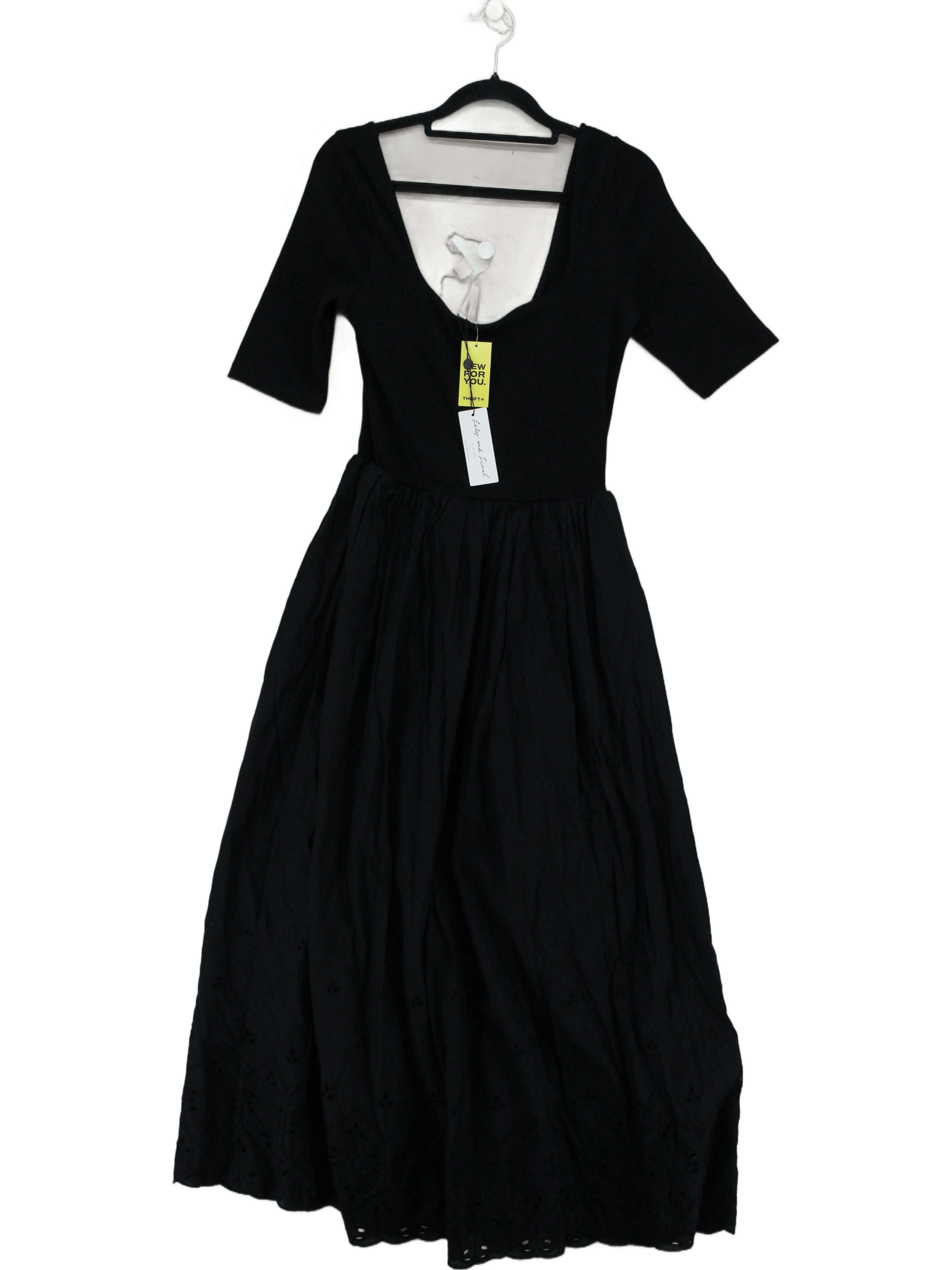Lily and Lionel Skater Midi Dress UK12 in Black