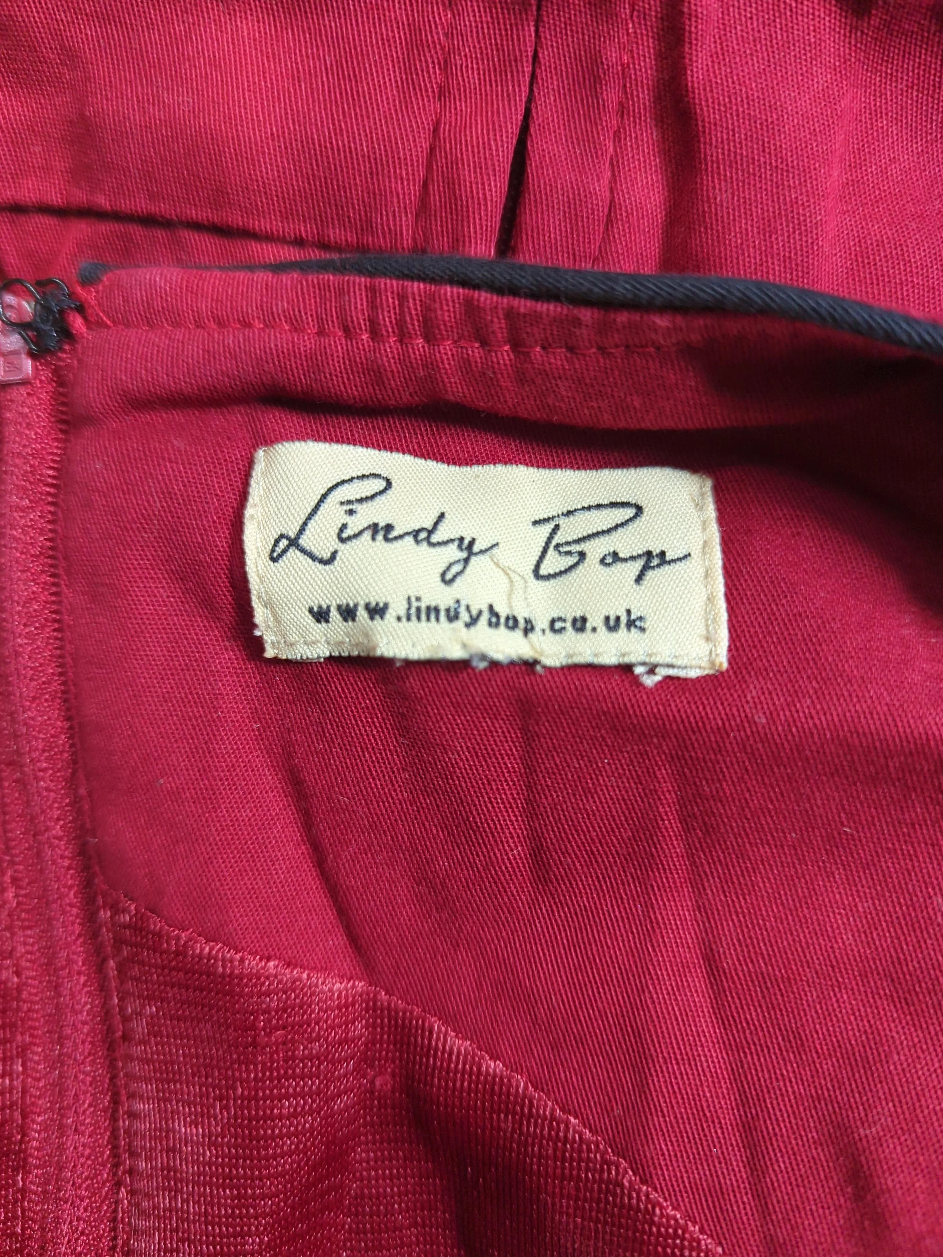 Lindy Bop A-Line Midi Dress M in Red - Image 5