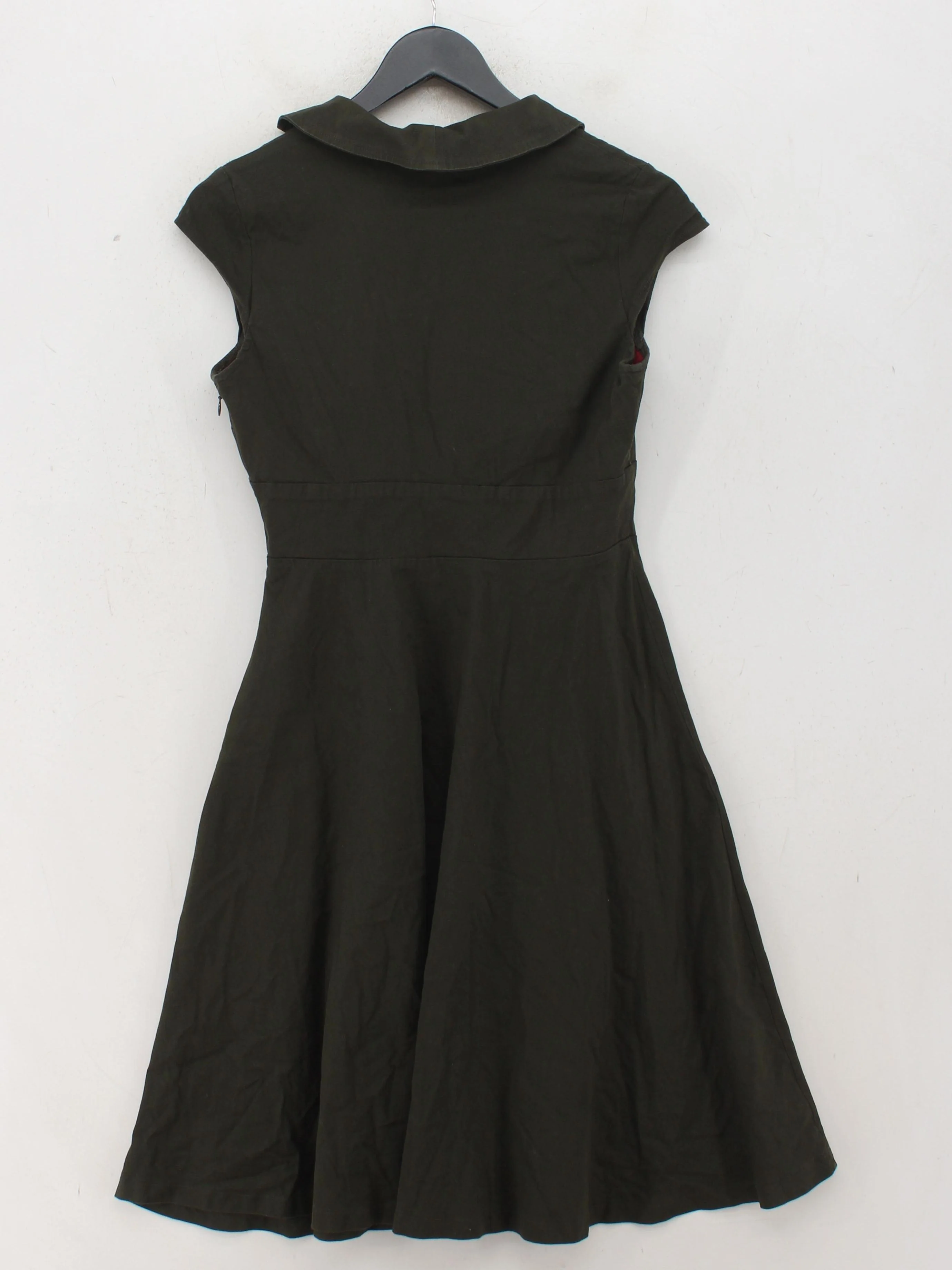 Lindy Bop Shirt Midi Dress UK12 in Green - Image 2