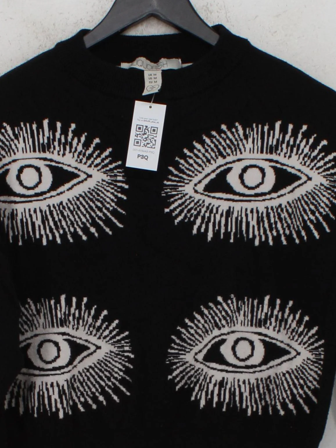 Liquorish Women's Jumper M Black Viscose with Nylon, Polyester Pullover - Image 3