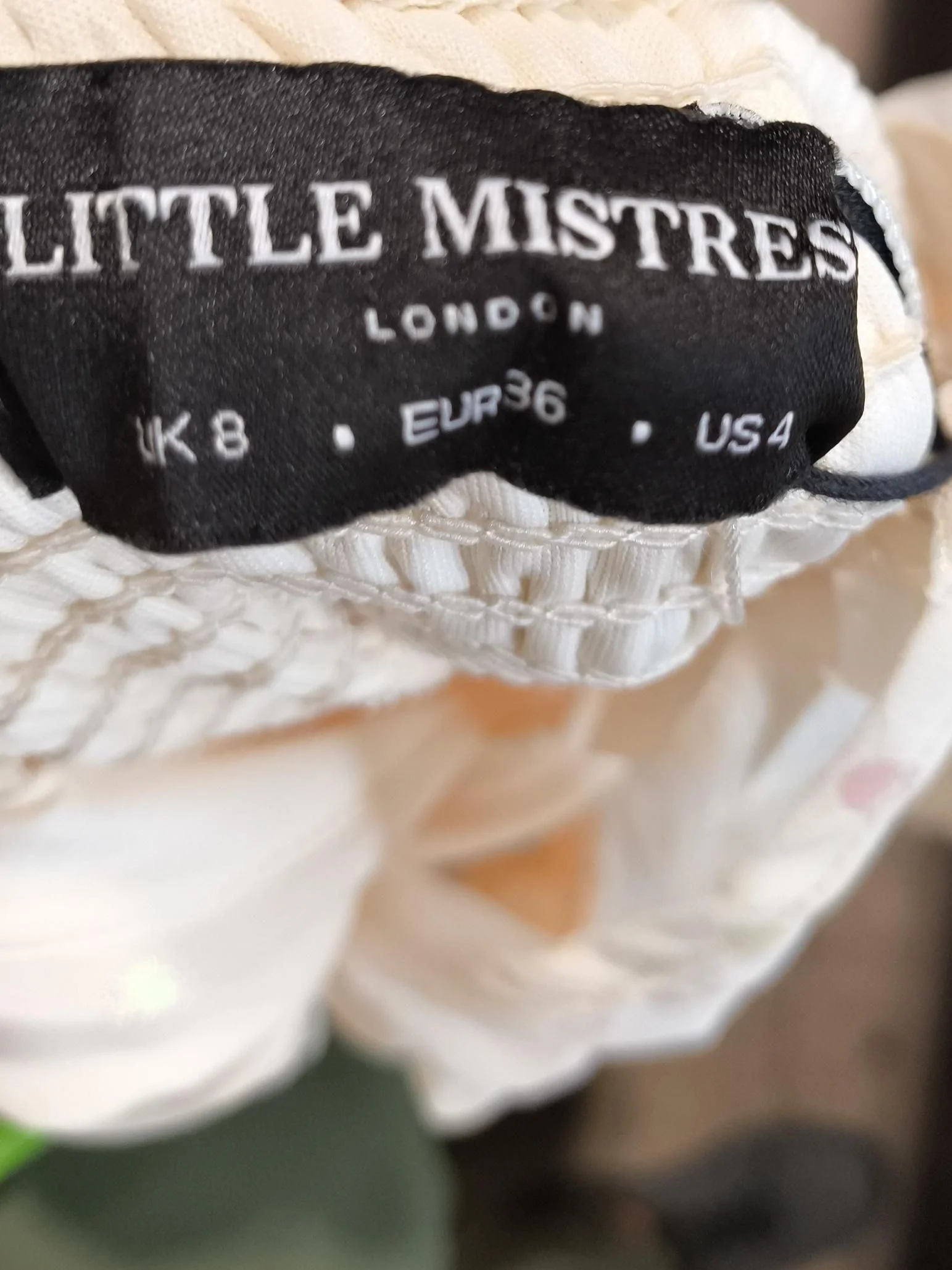 Little Mistress Maxi Dress UK8 in Cream - Image 5