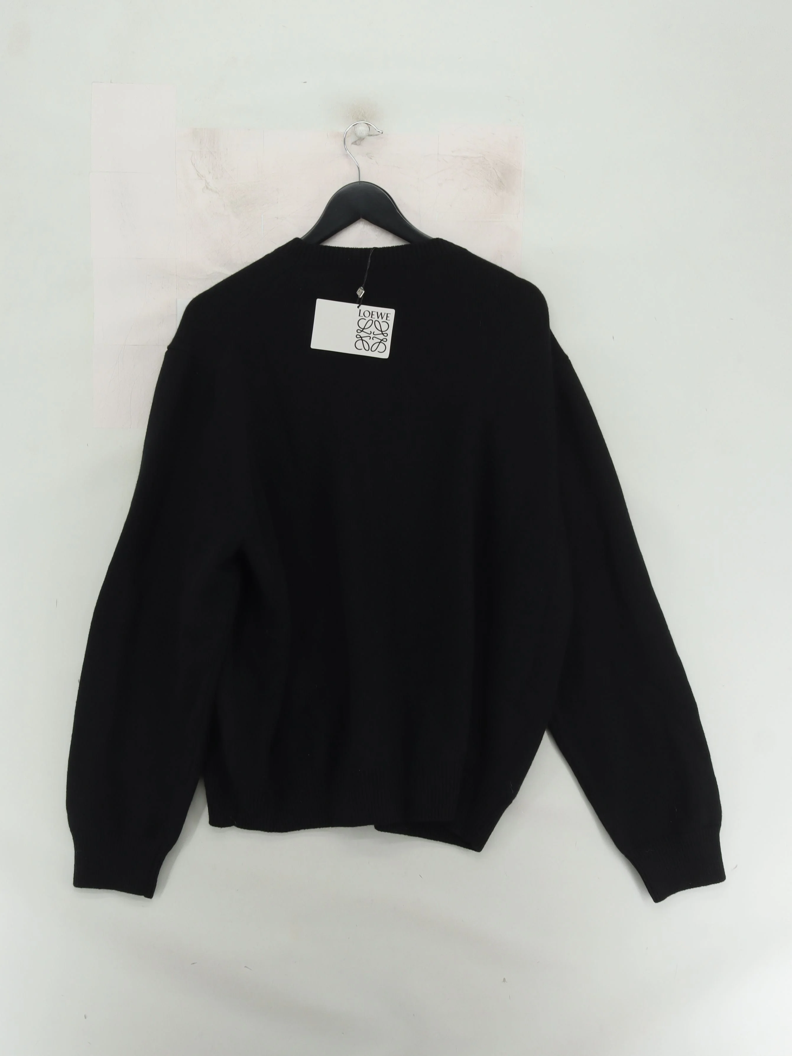 Loewe Men's Jumper XL Black 100% Wool Crew Neck Pullover New with tags - Image 2