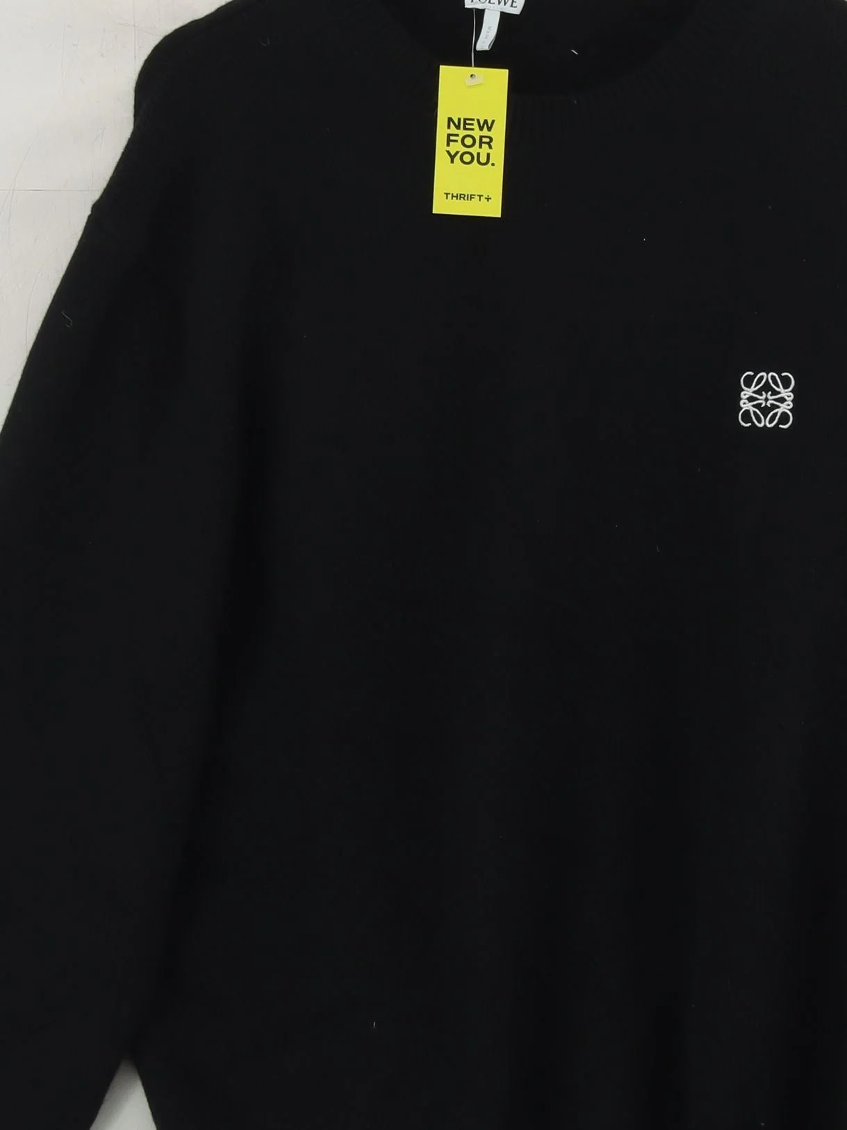 Loewe Men's Jumper XL Black 100% Wool Crew Neck Pullover New with tags - Image 3