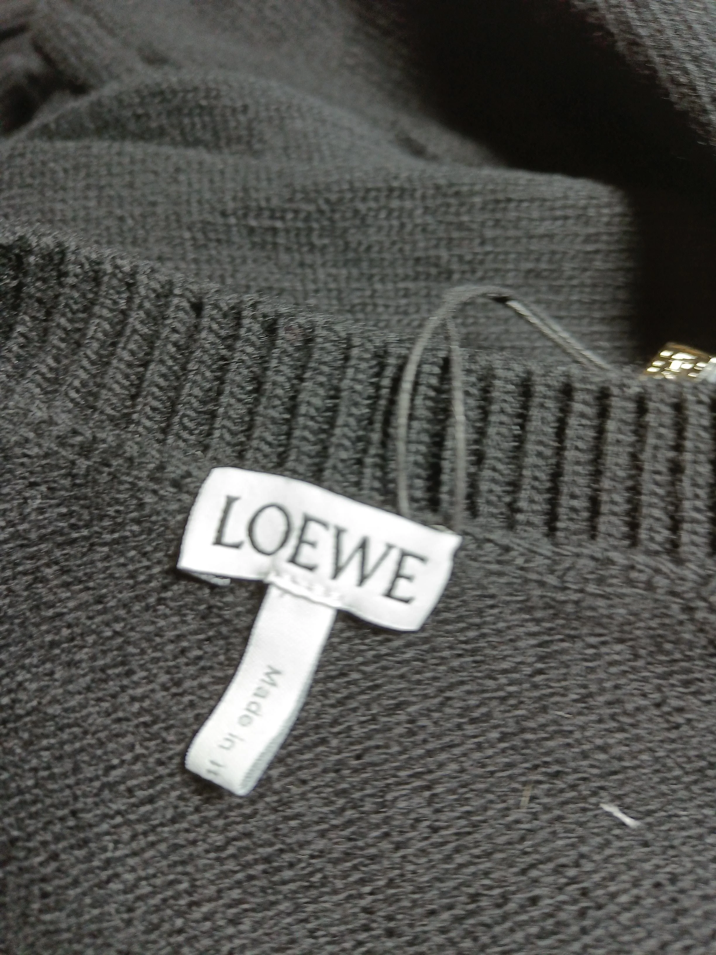 Loewe Men's Jumper XL Black 100% Wool Crew Neck Pullover New with tags - Image 5