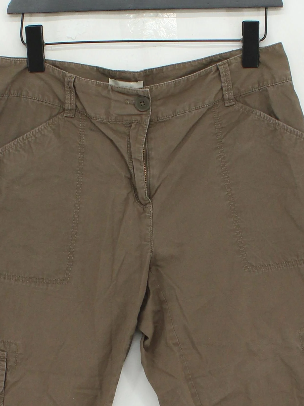 Loft Women's Sports Bottoms UK 10 Brown 100% Cotton Tapered Sweatpants - Image 3