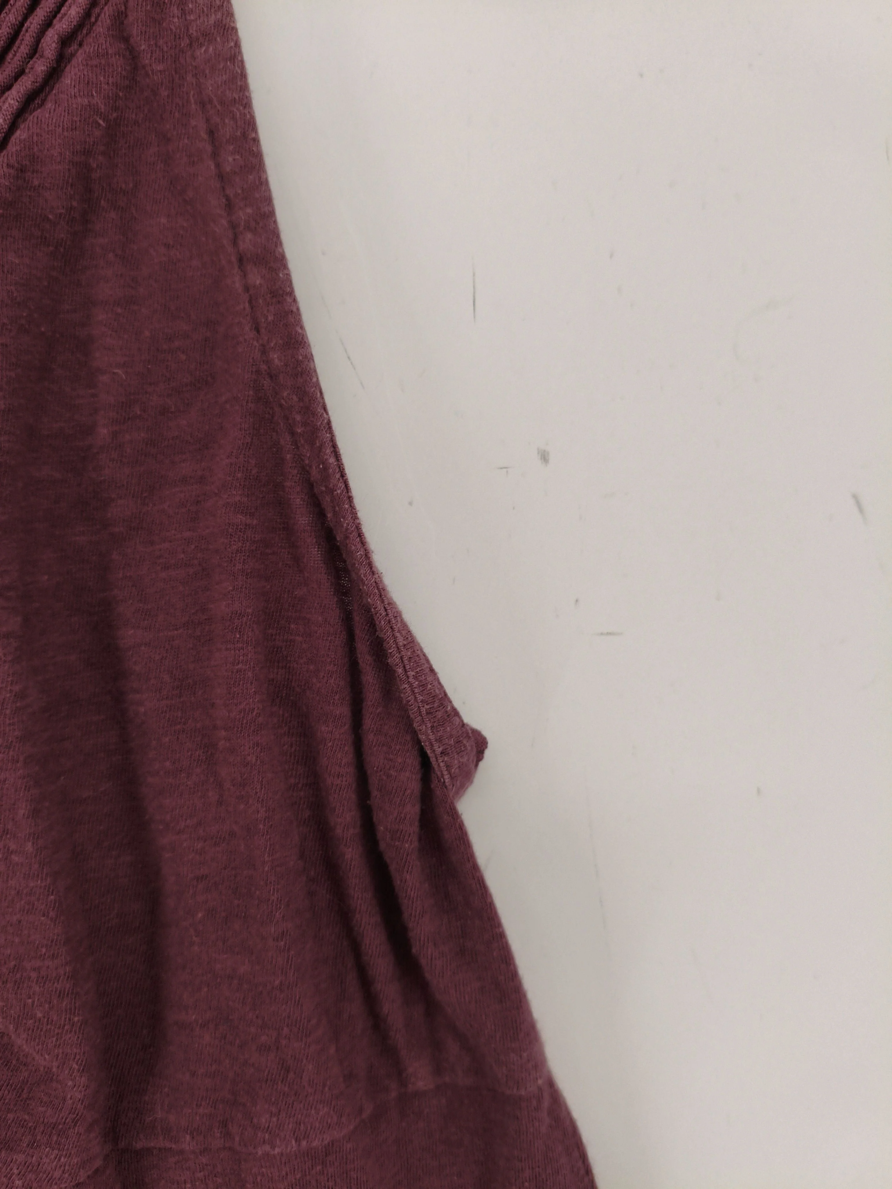 Loft Women's Top M Purple 100% Cotton Sleeveless V-Neck Basic - Image 6