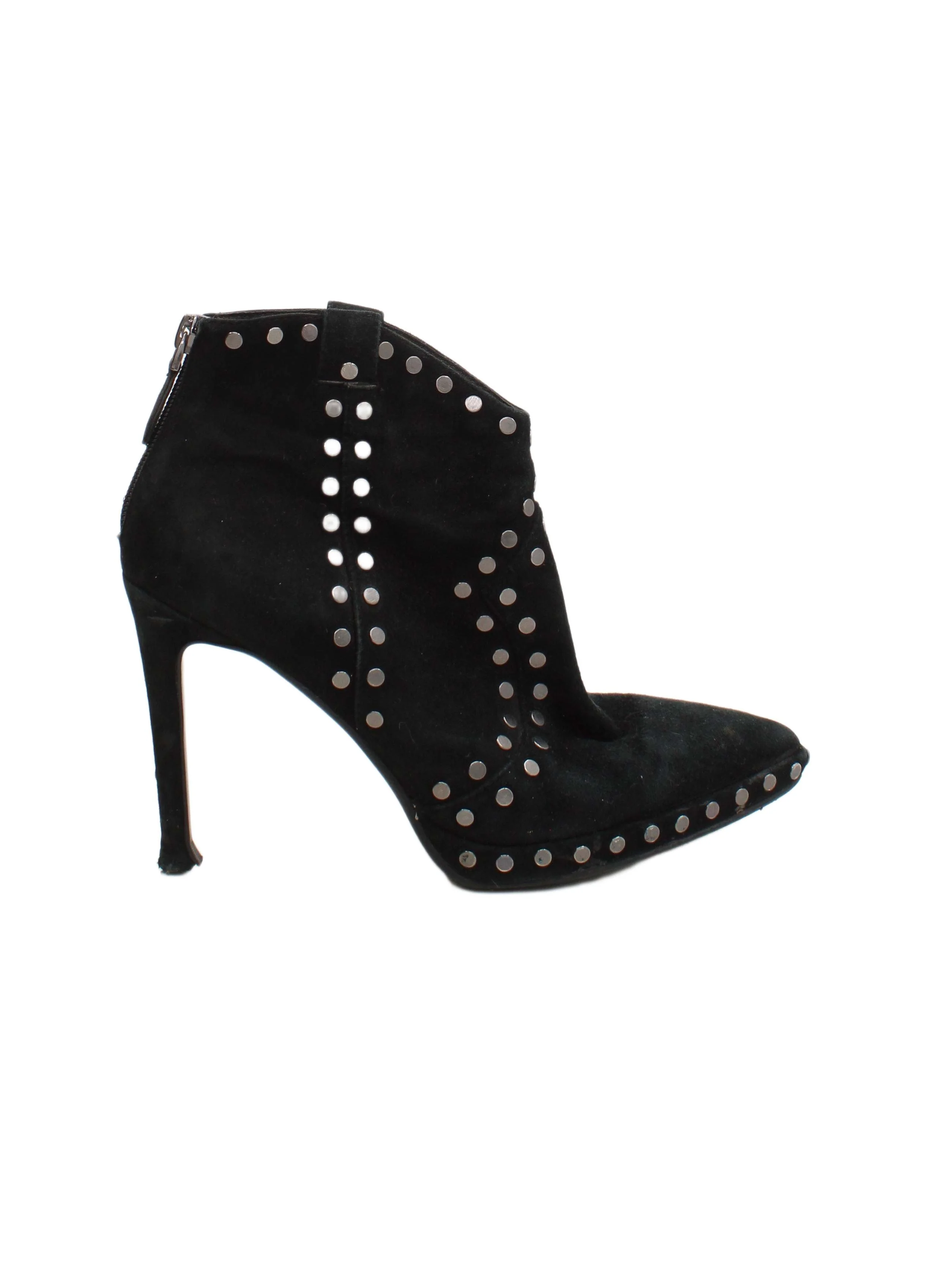 Lola Cruz Women's Boots UK 4 Black Suede with Leather Platform