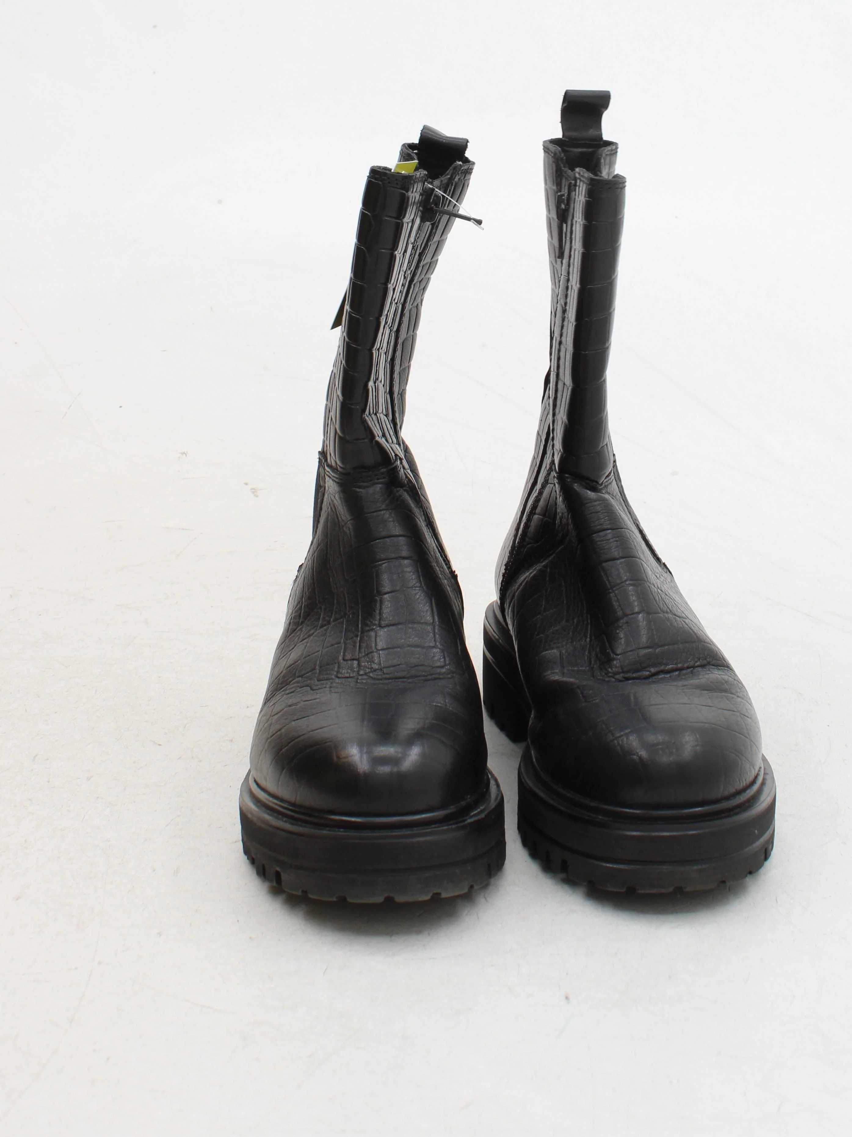 London Rebel Women's Boots UK 5 Black Animal Print 100% Leather Chelsea - Image 2