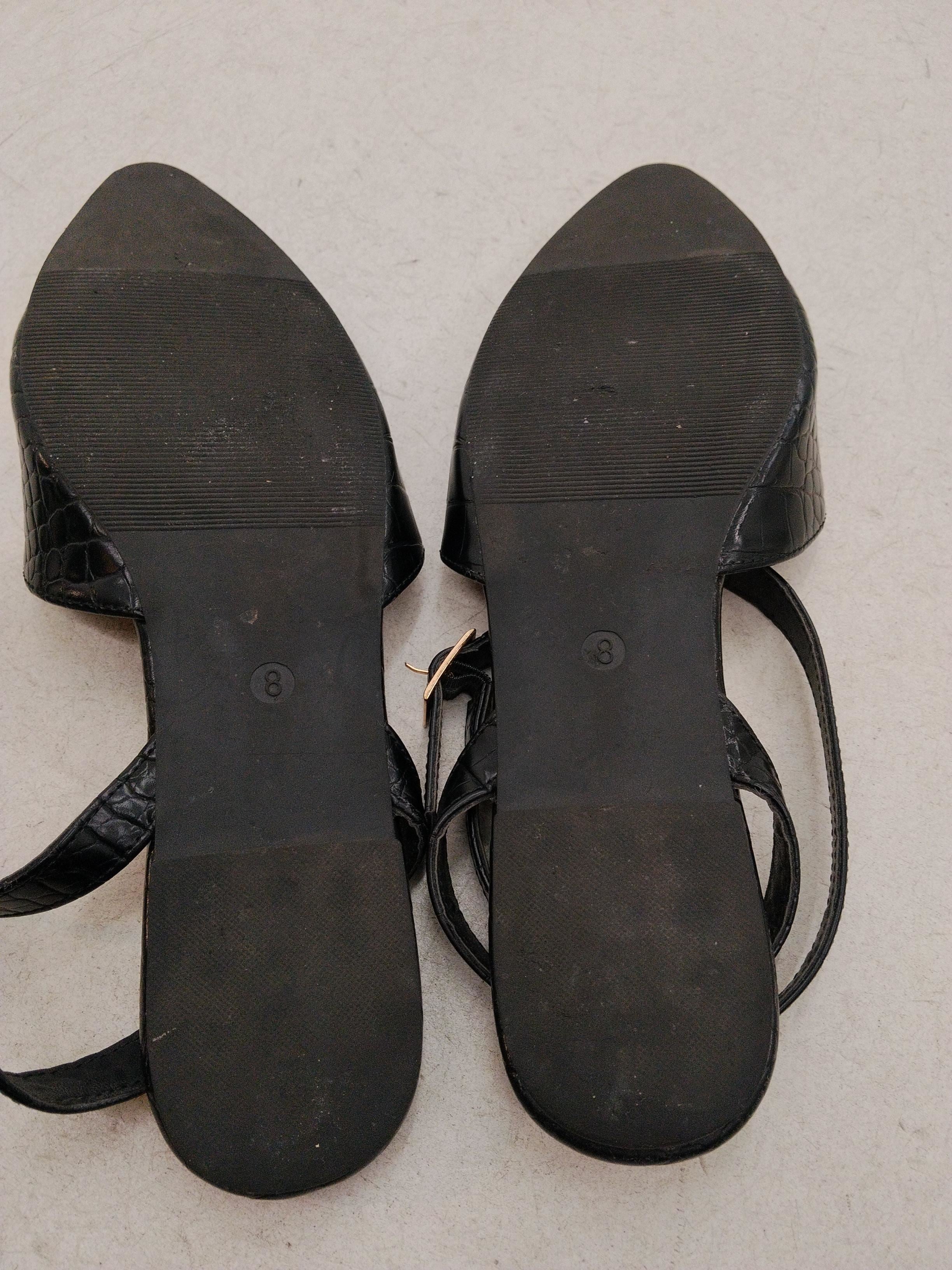London Rebel Women's Flat Shoes UK 8 Black Animal Print 100% Faux Leather Ballet - Image 7