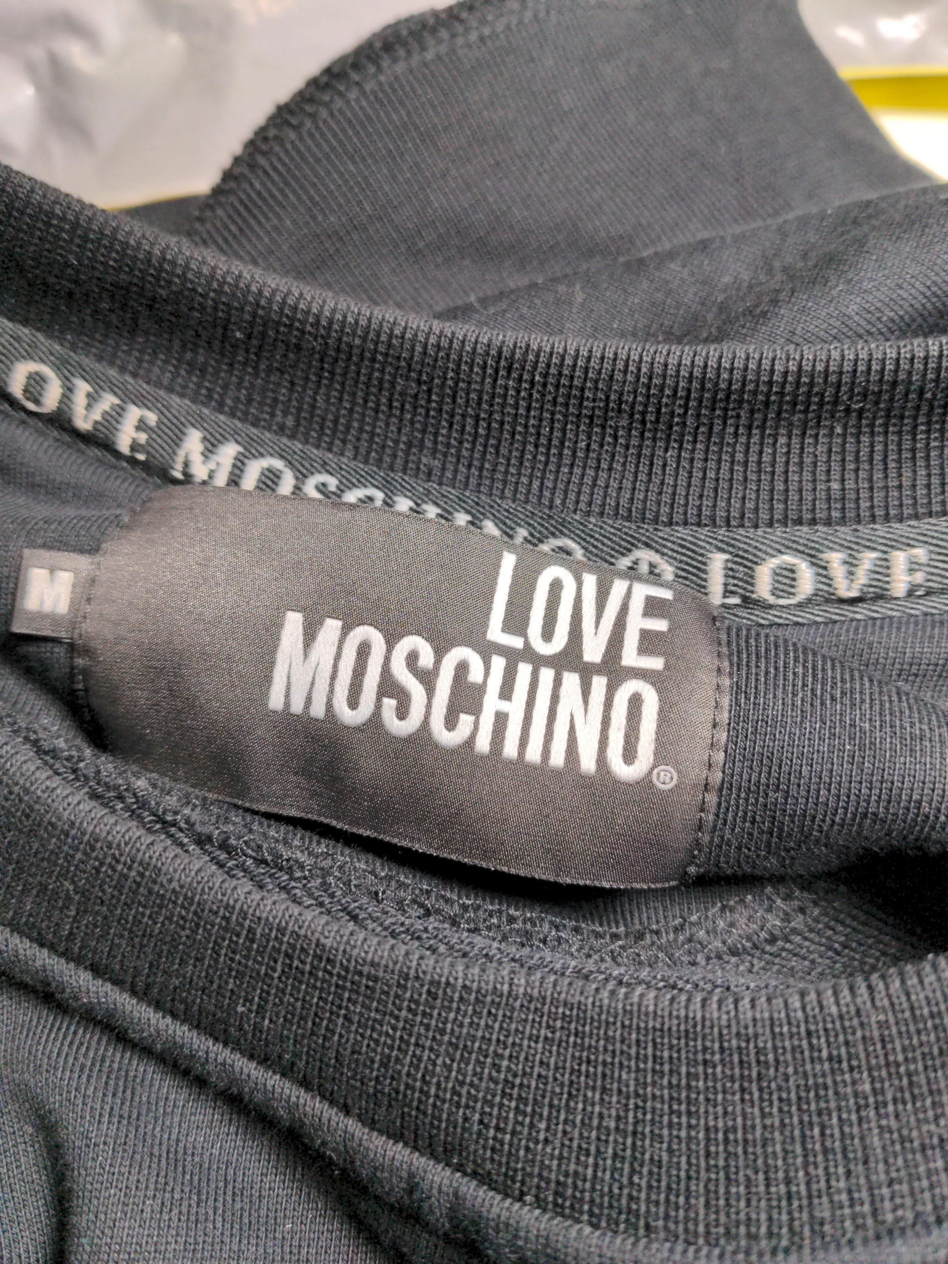 Love Moschino Men's Jumper M Black Cotton with Elastane Pullover - Image 5