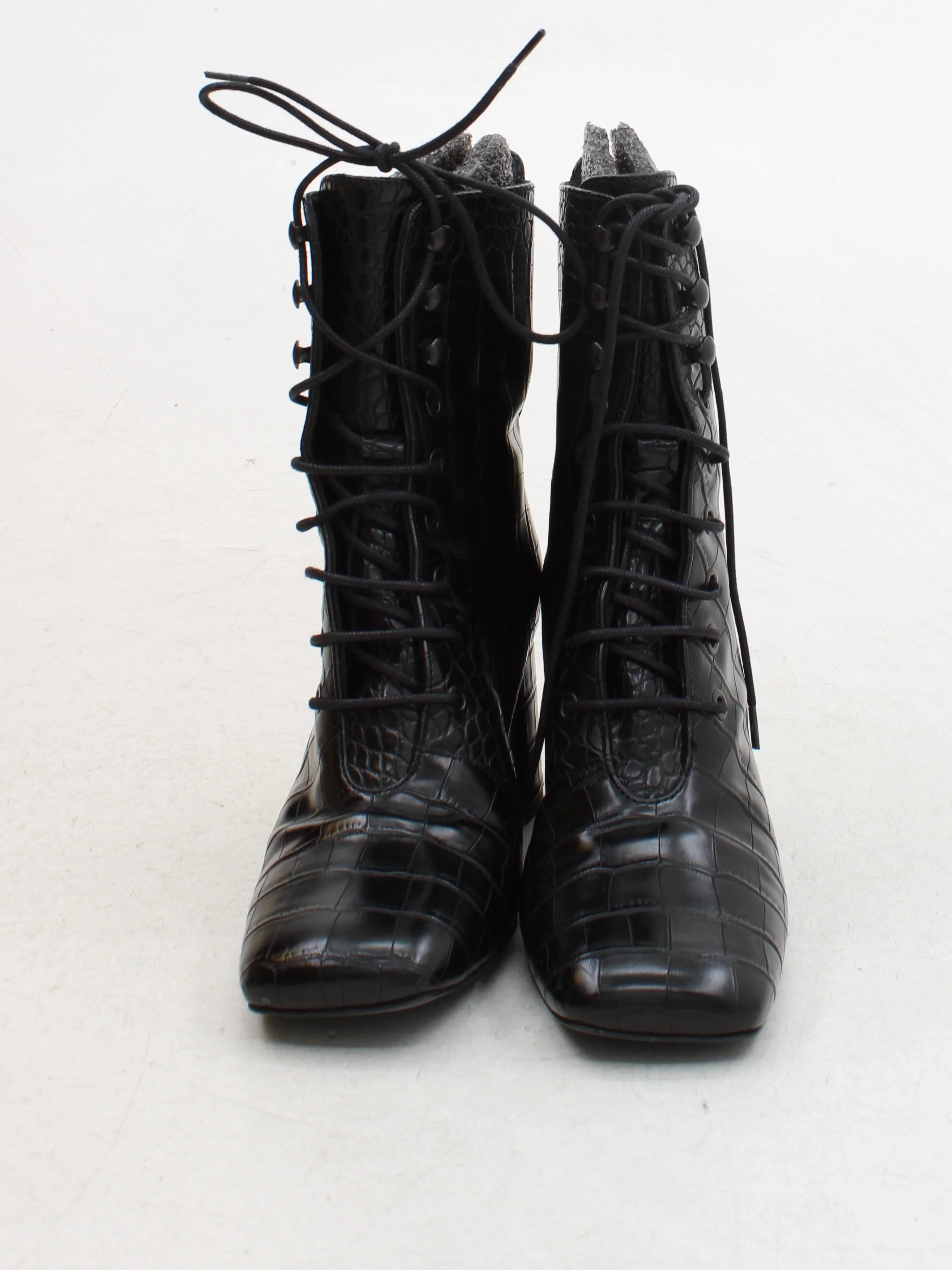 Love Moschino Women's Boots UK 5 Black 100% Faux Leather Combat - Image 2