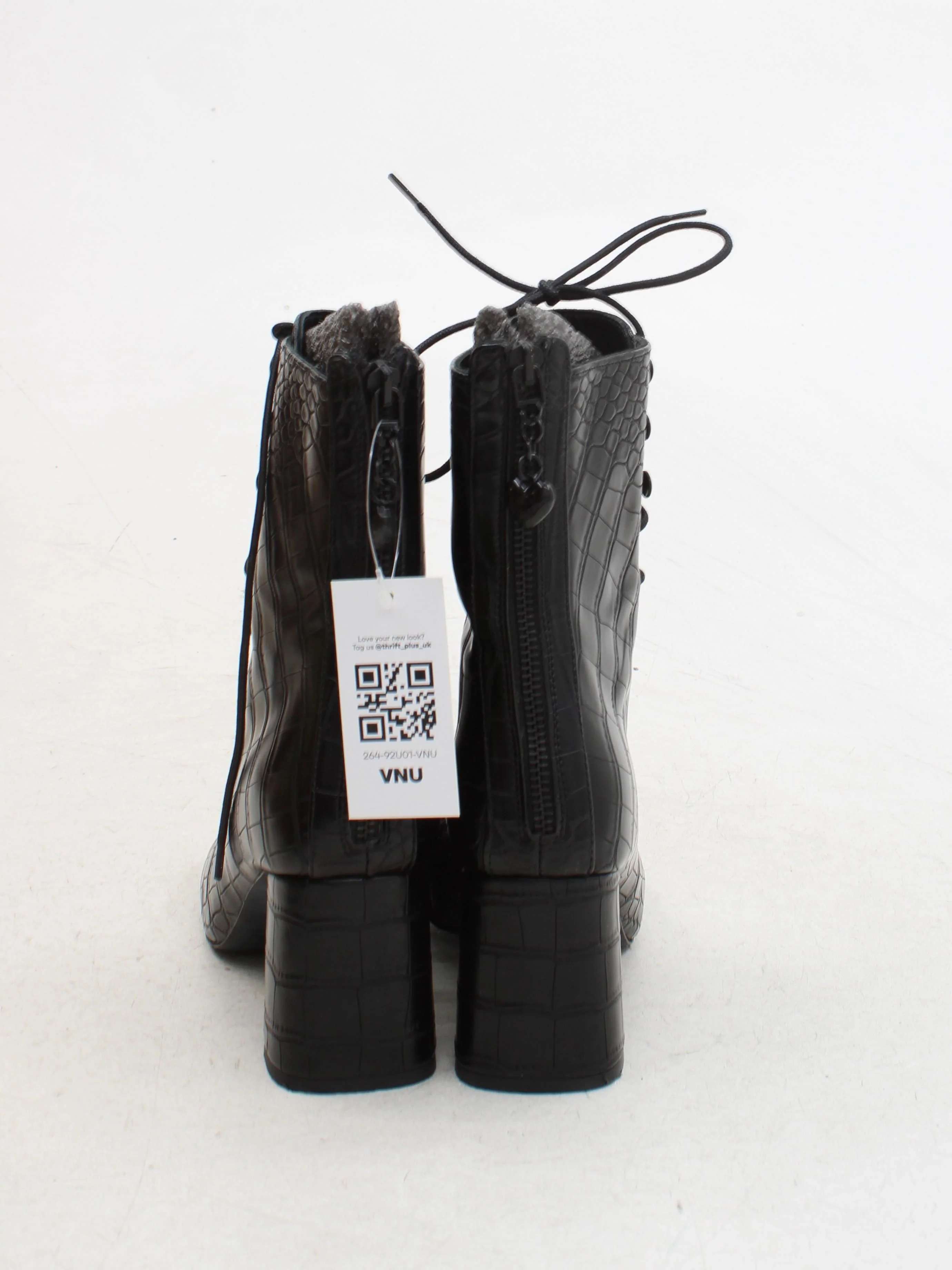 Love Moschino Women's Boots UK 5 Black 100% Faux Leather Combat - Image 3