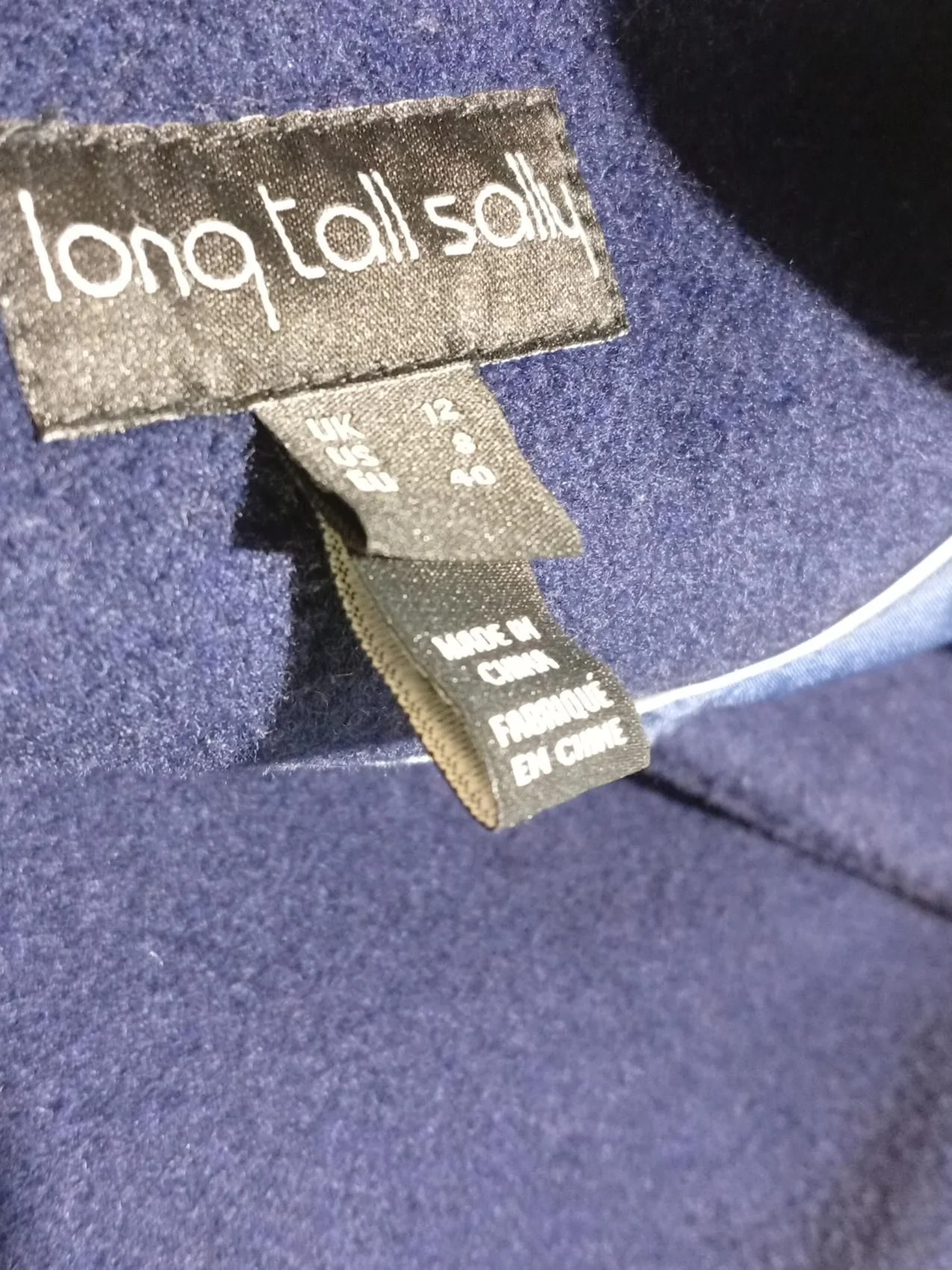 LTS - Long Tall Sally Women's Coat UK 12 Blue Wool - Image 6