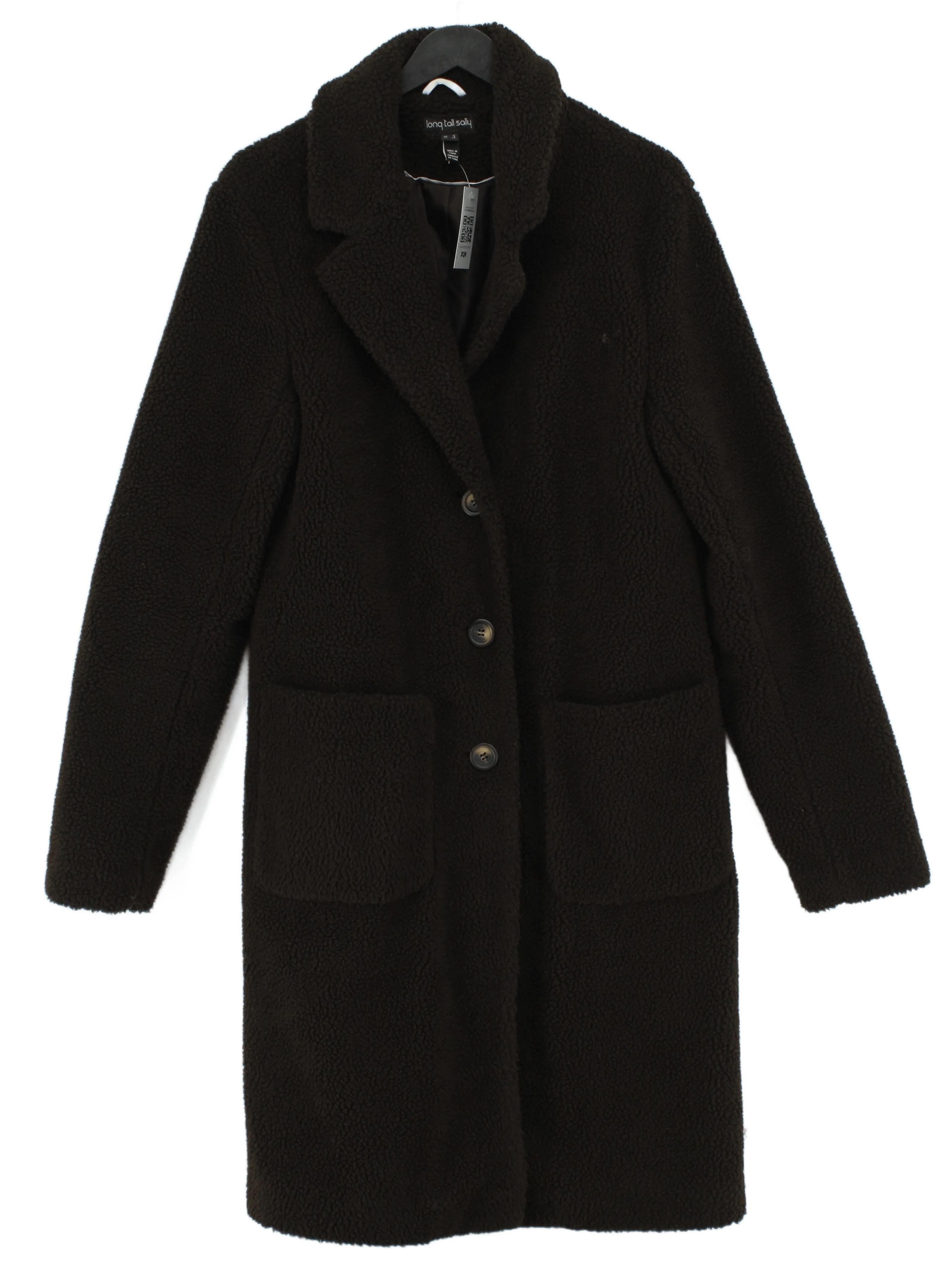 LTS - Long Tall Sally Women's Coat UK 12 Brown 100% Polyester Overcoat
