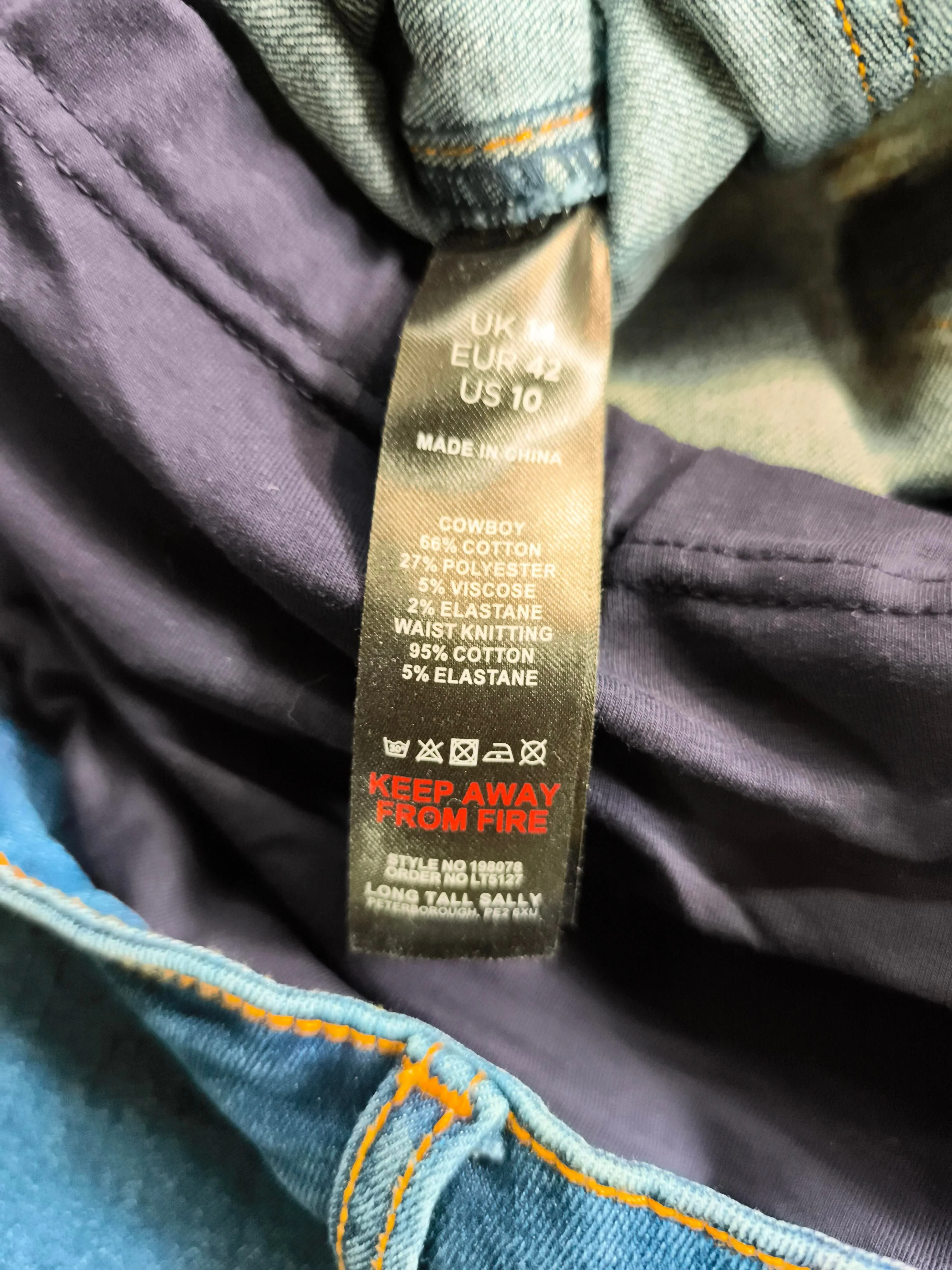 LTS - Long Tall Sally Women's Jeans UK 14 Blue Cotton - Image 6