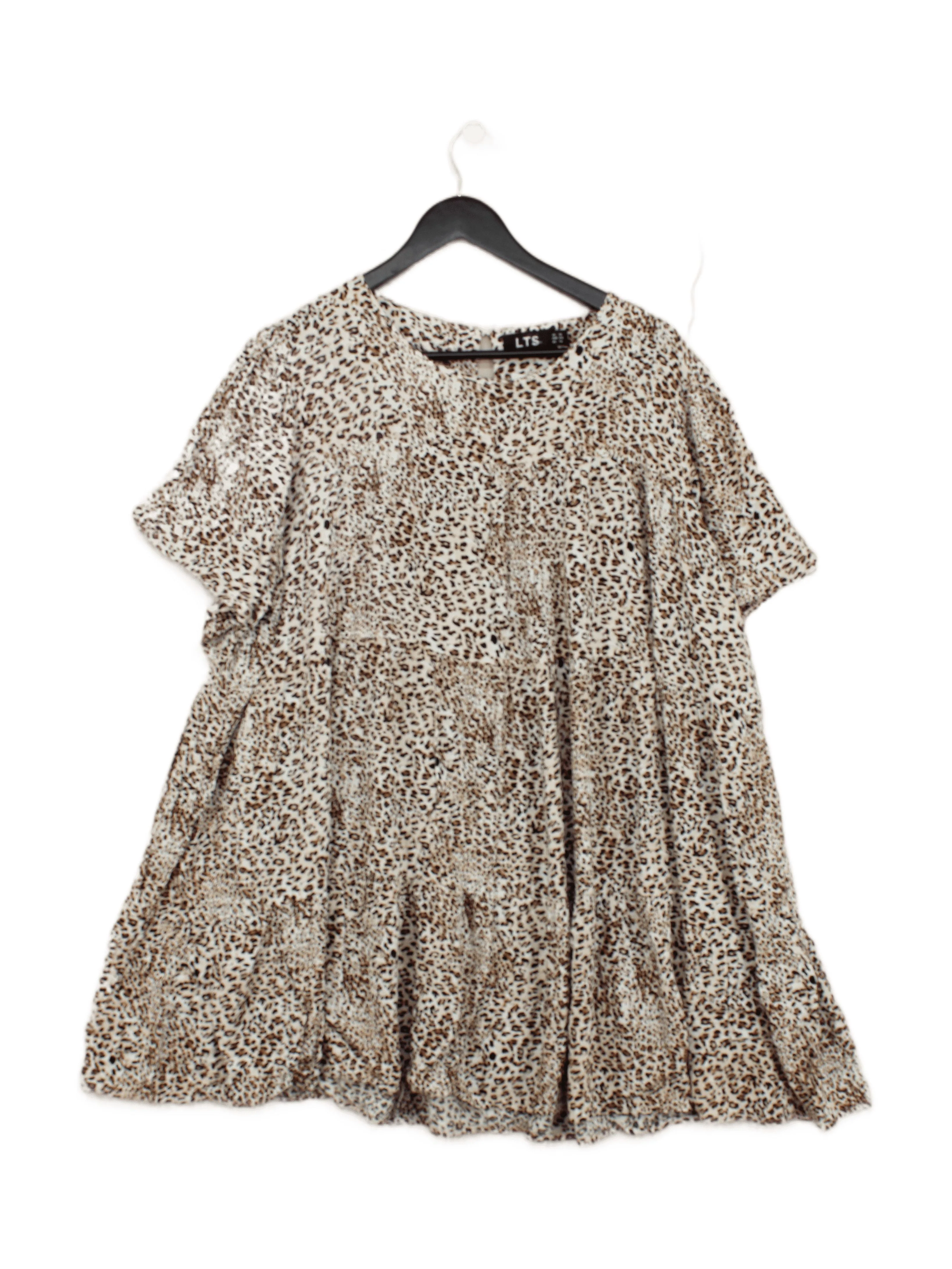 LTS Women's Top UK 18 Tan 100% Viscose Tunic