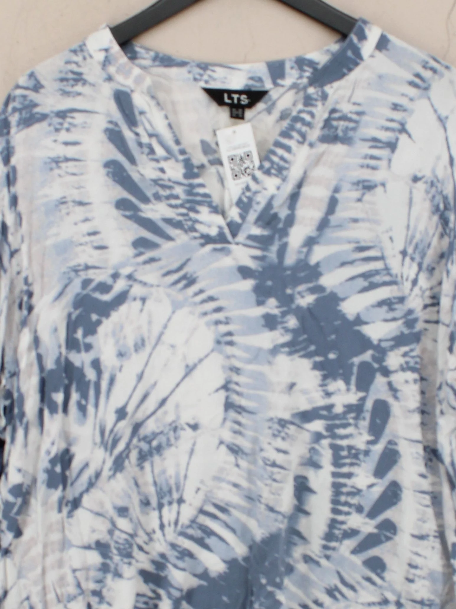 LTS Women's Top UK 20 Multi 100% Viscose Long Sleeve V-Neck Basic - Image 3