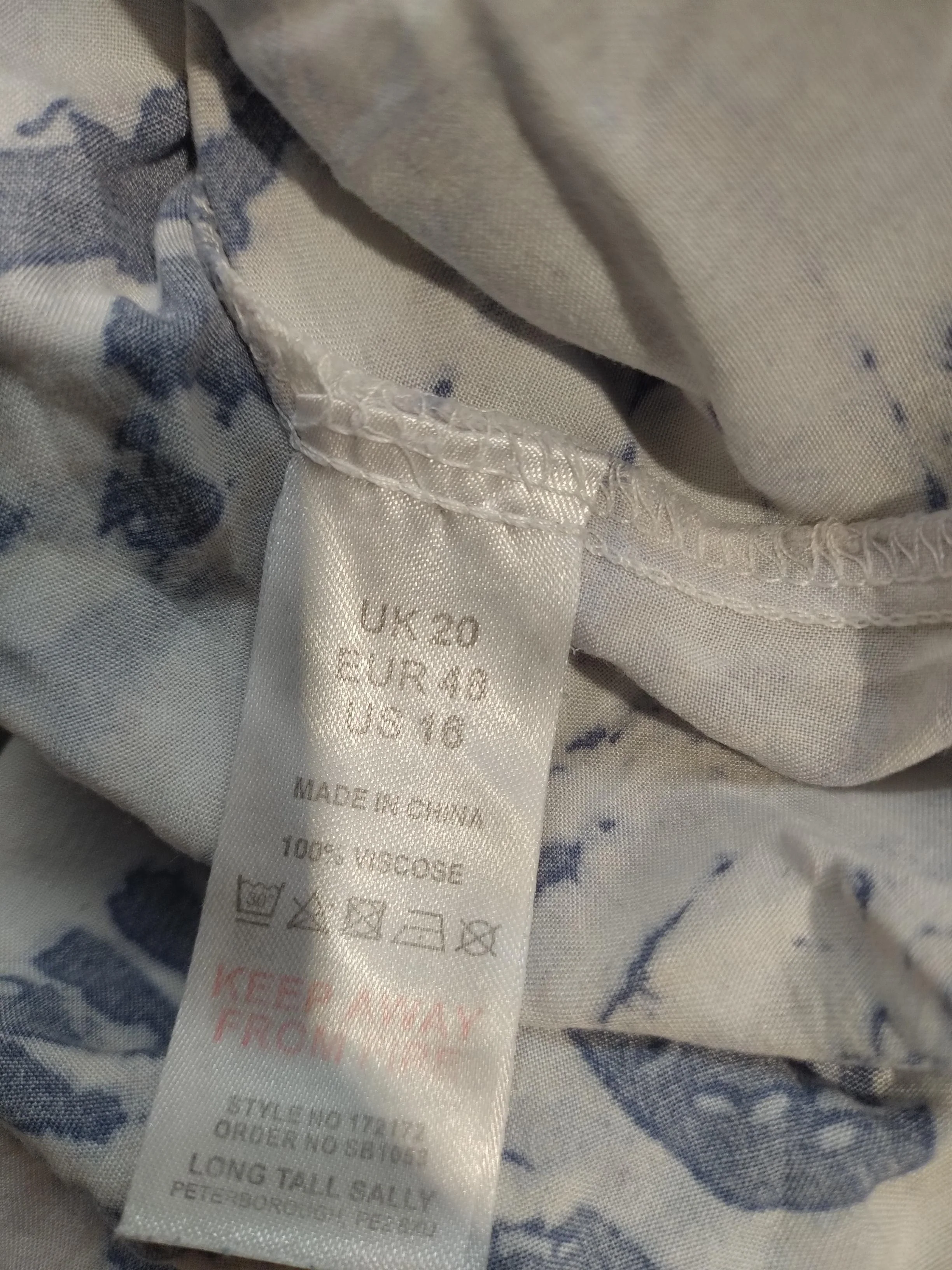 LTS Women's Top UK 20 Multi 100% Viscose Long Sleeve V-Neck Basic - Image 6