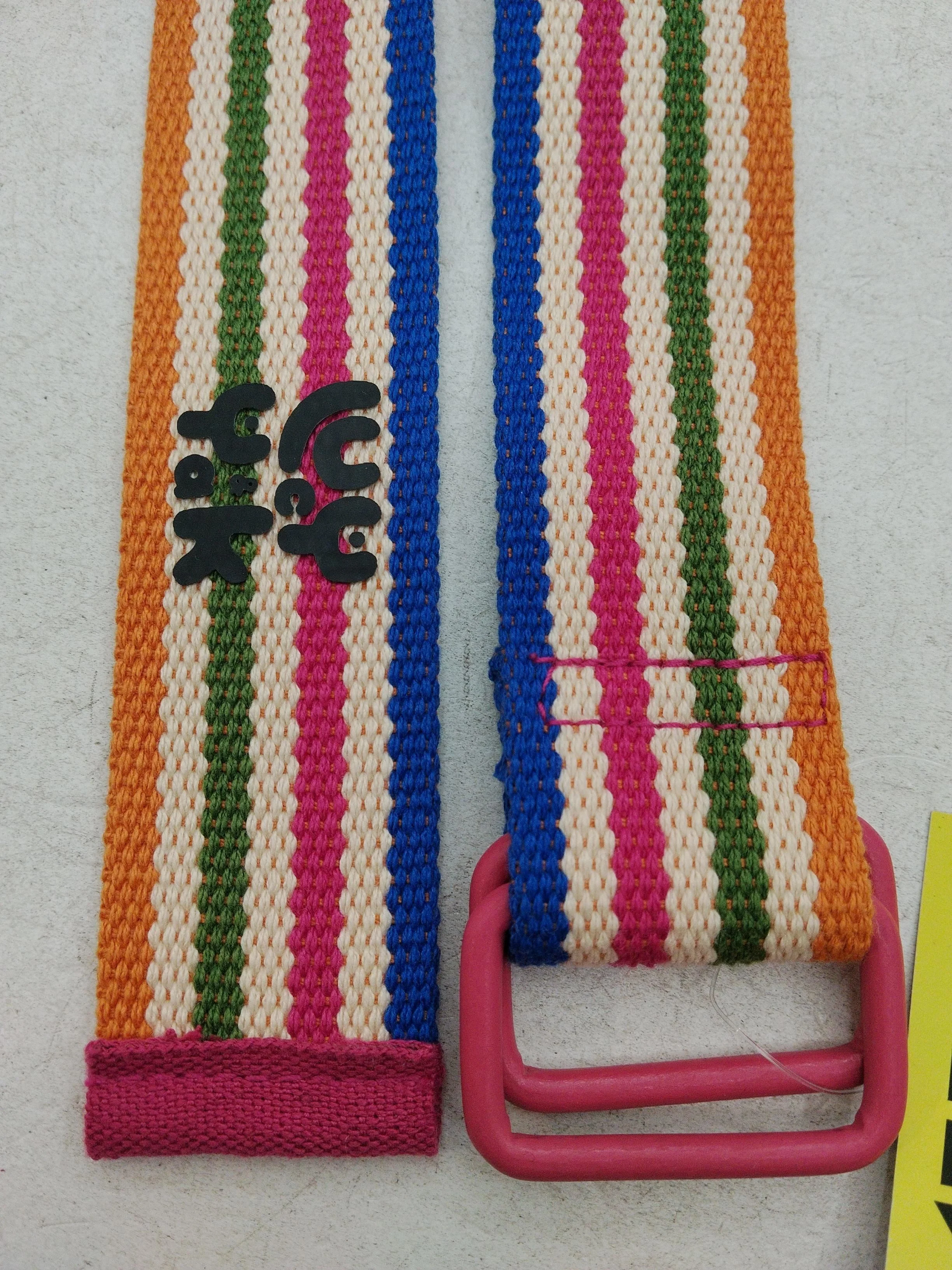 Lucy & Yak Men's Belt M Multi Striped 100% Cotton Dress Belt - Image 3