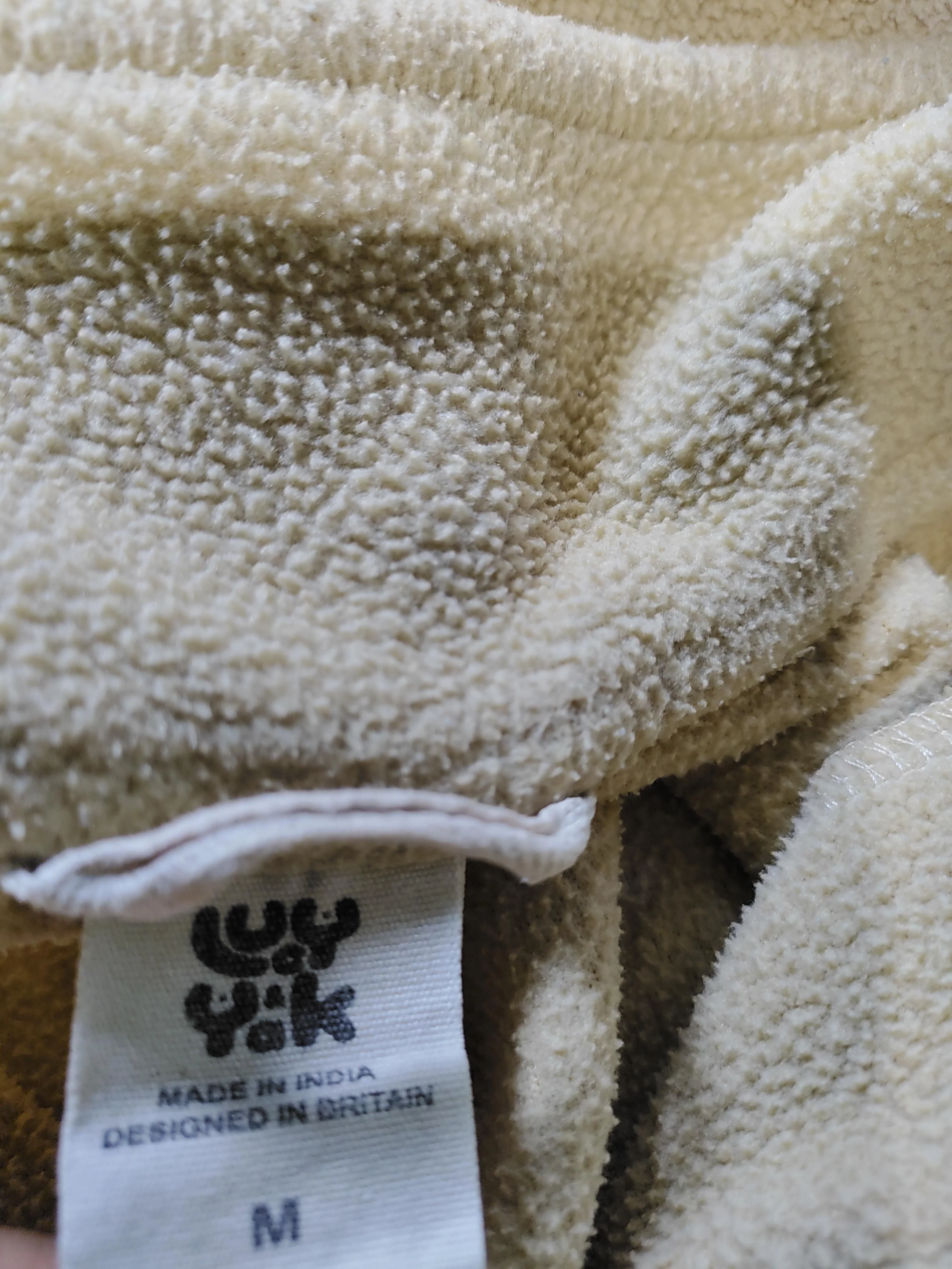 Lucy & Yak Men's Hoodie M Cream 100% Polyester Pullover - Image 7
