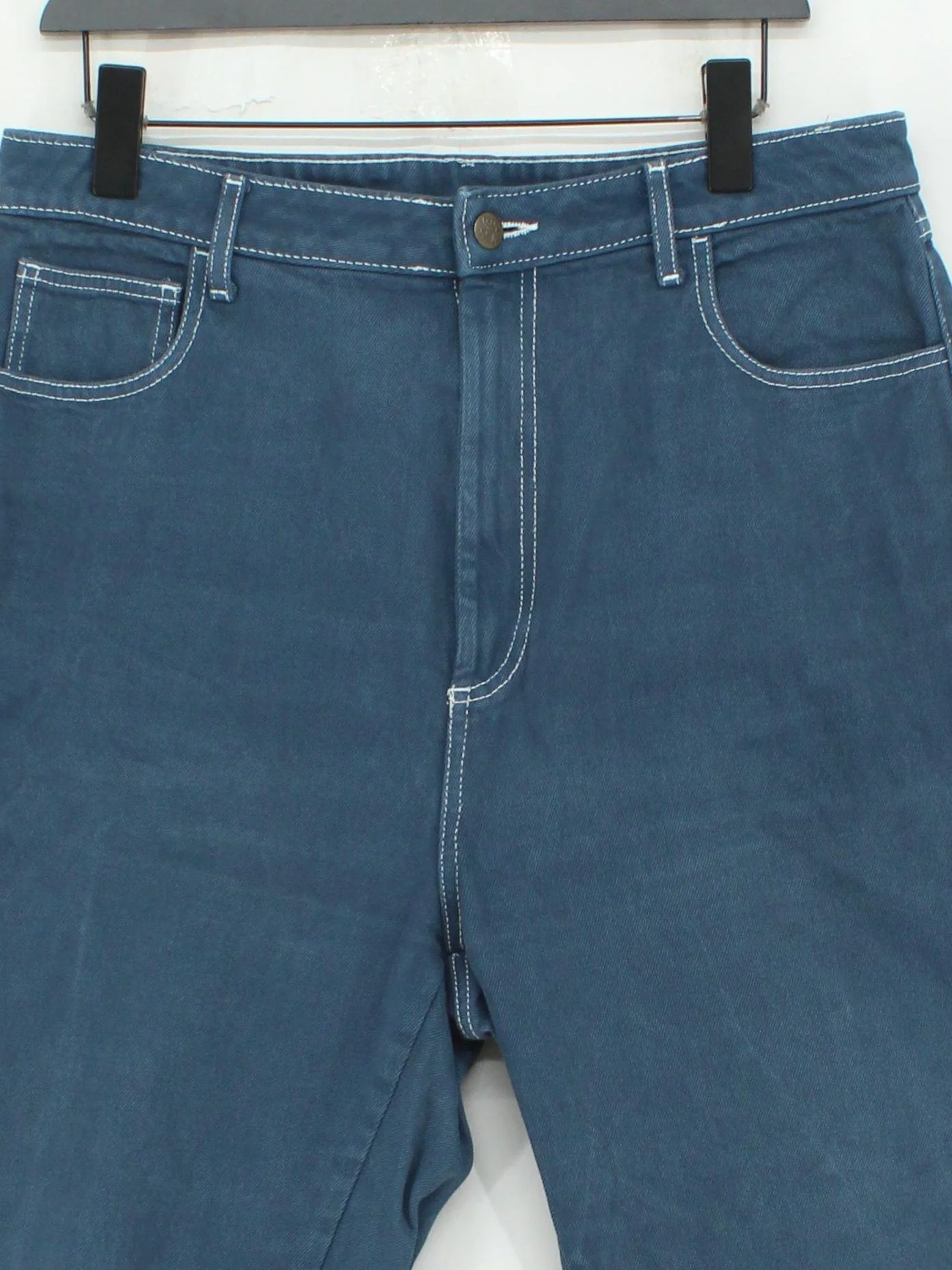 Lucy & Yak Men's Trousers W 32 in Blue 100% Cotton Tapered Chino - Image 3