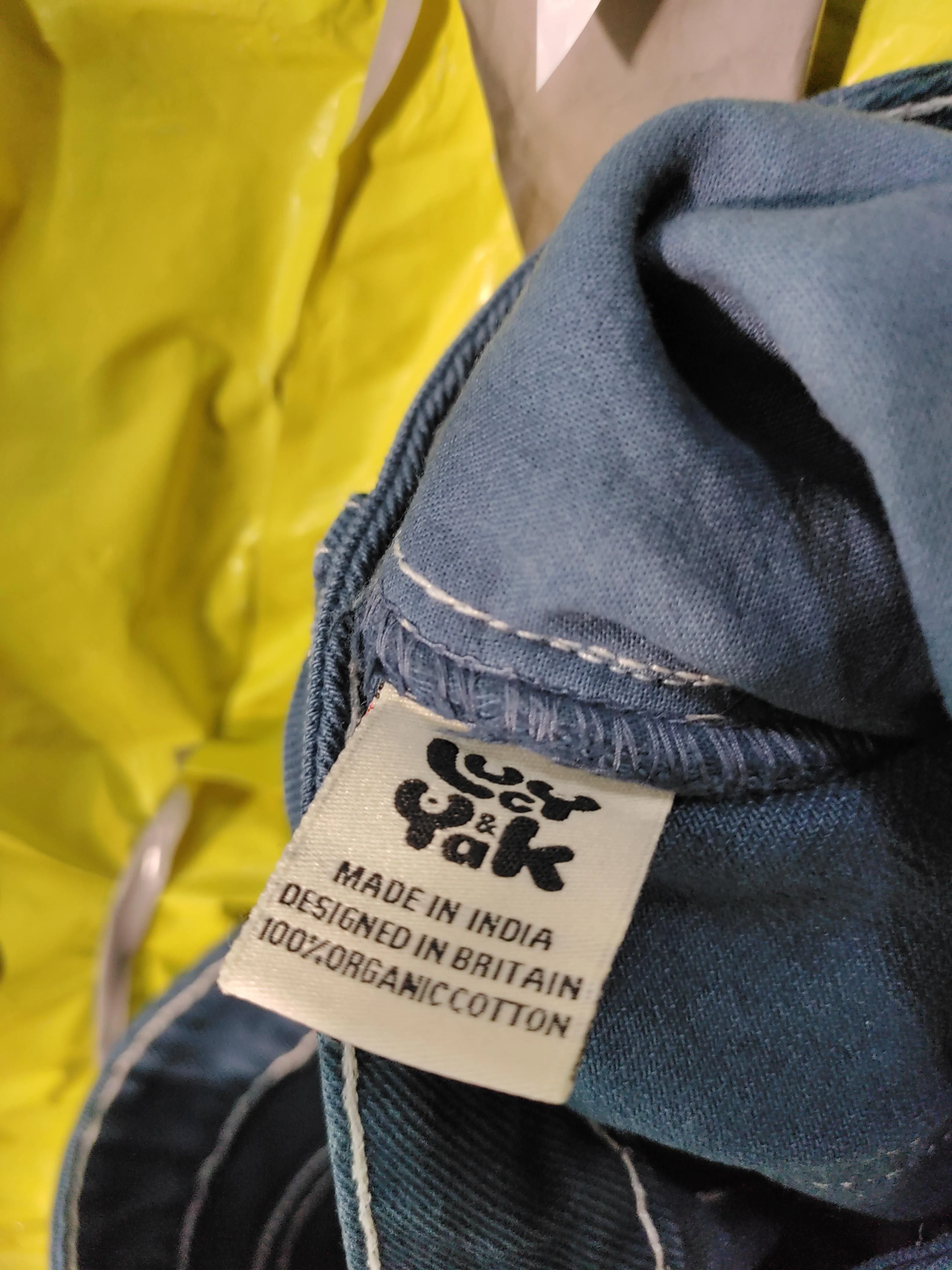 Lucy & Yak Men's Trousers W 32 in Blue 100% Cotton Tapered Chino - Image 6