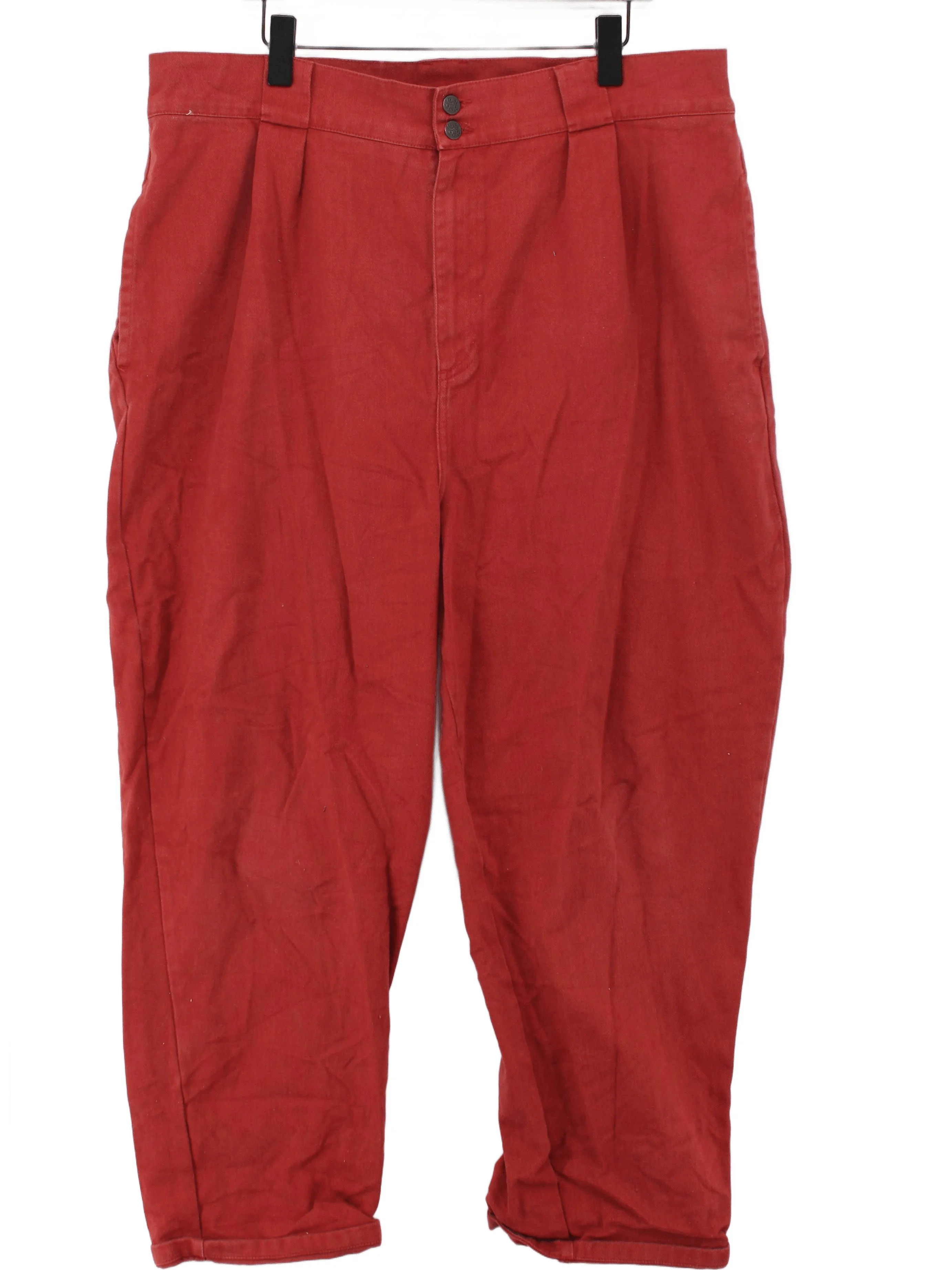 Lucy & Yak Men's Trousers W 42 in Red 100% Cotton Tapered Chino