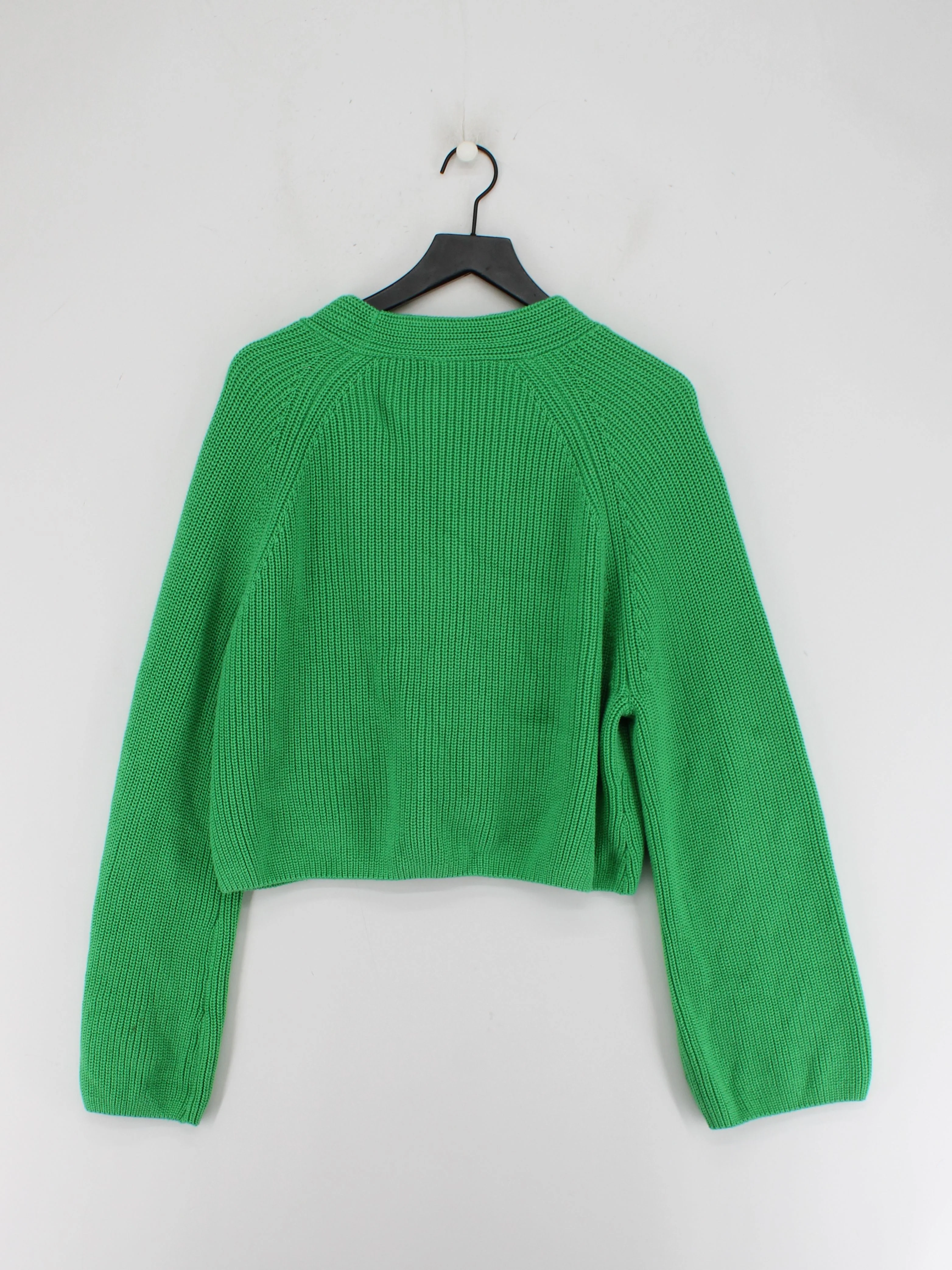Lucy & Yak Women's Cardigan M Green 100% Cotton V-Neck Cardigan - Image 2