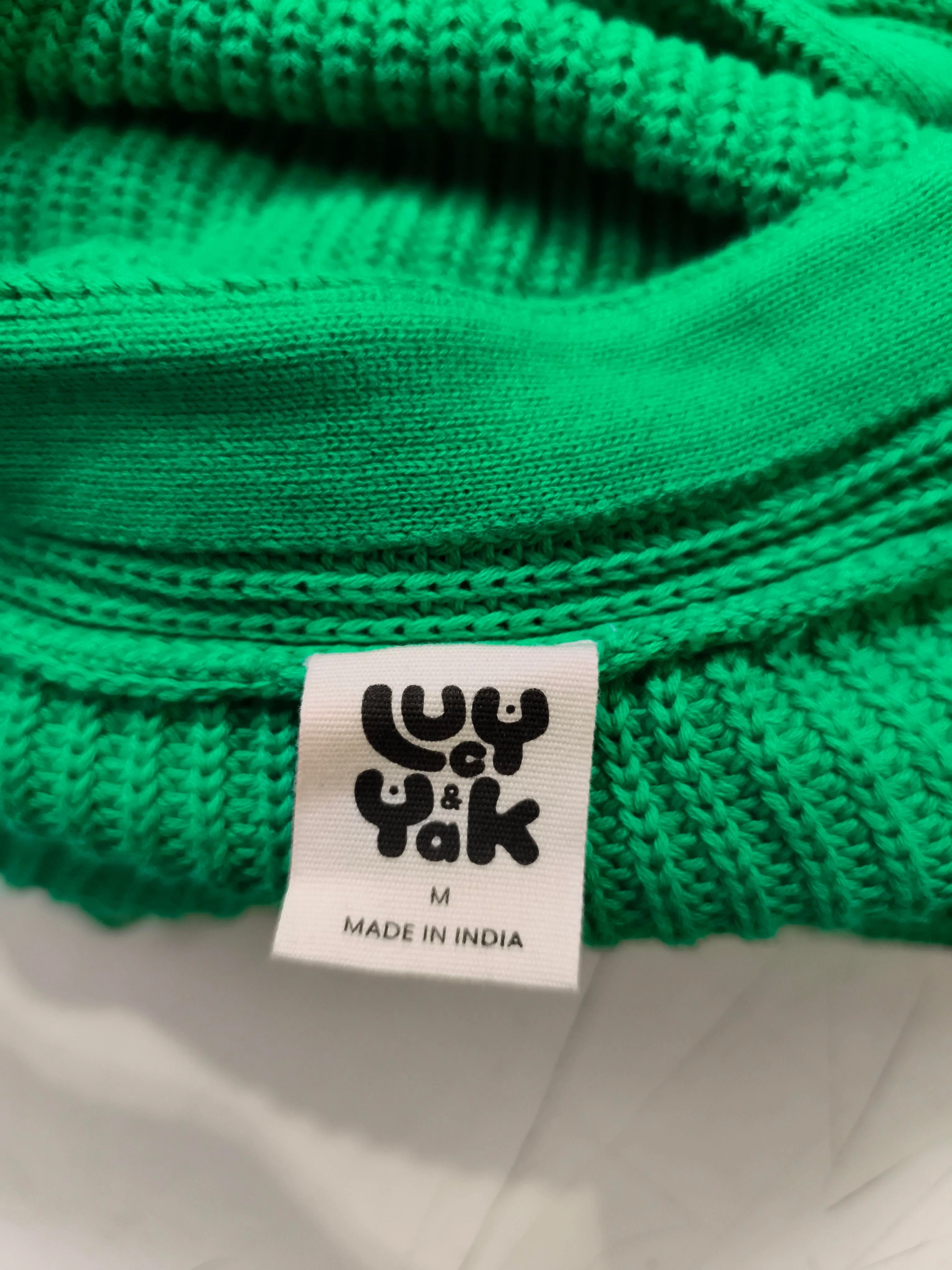 Lucy & Yak Women's Cardigan M Green 100% Cotton V-Neck Cardigan - Image 5