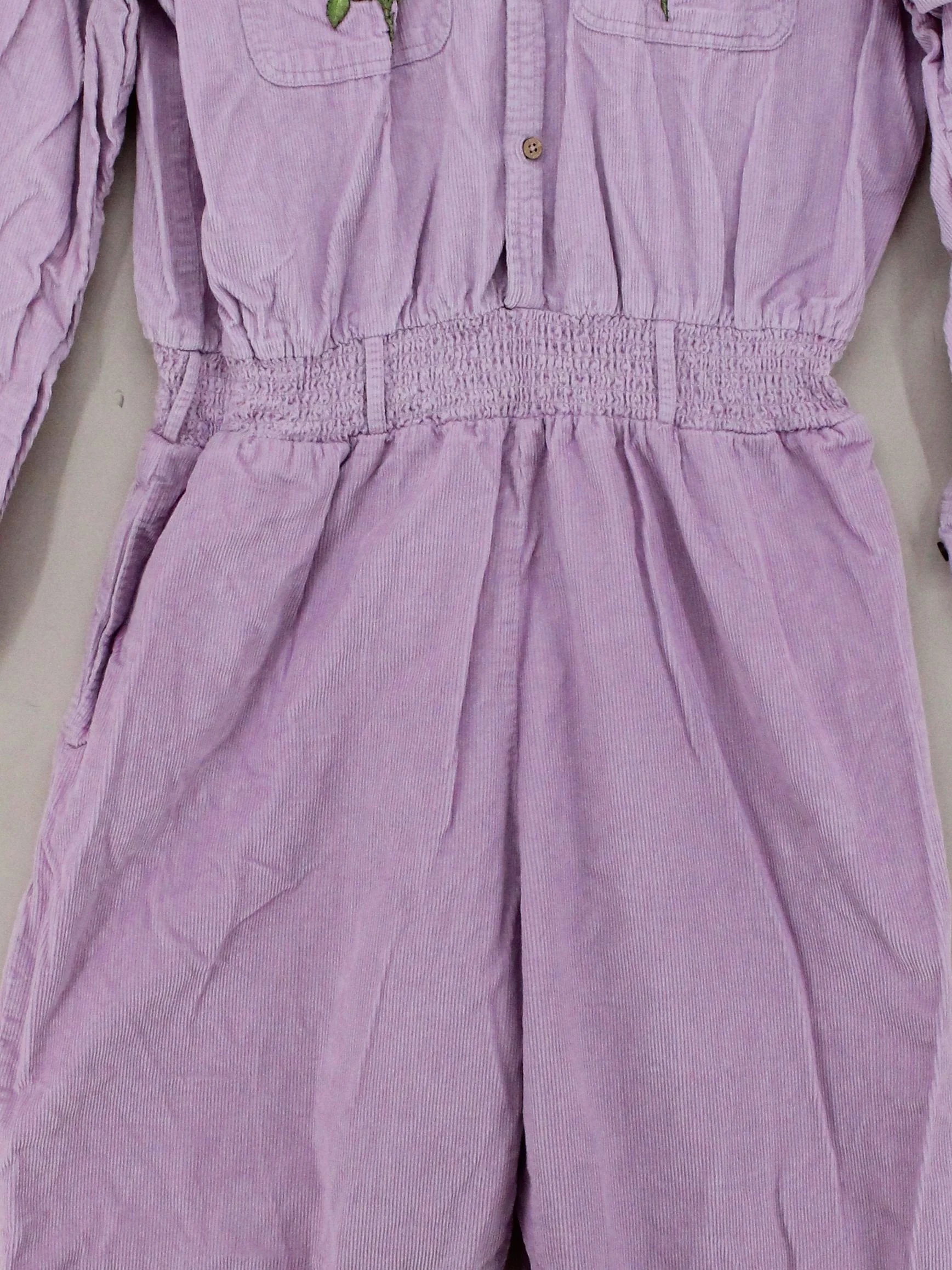 Lucy & Yak Women's Jumpsuit L Purple 100% Cotton Tapered Jumpsuit - Image 3
