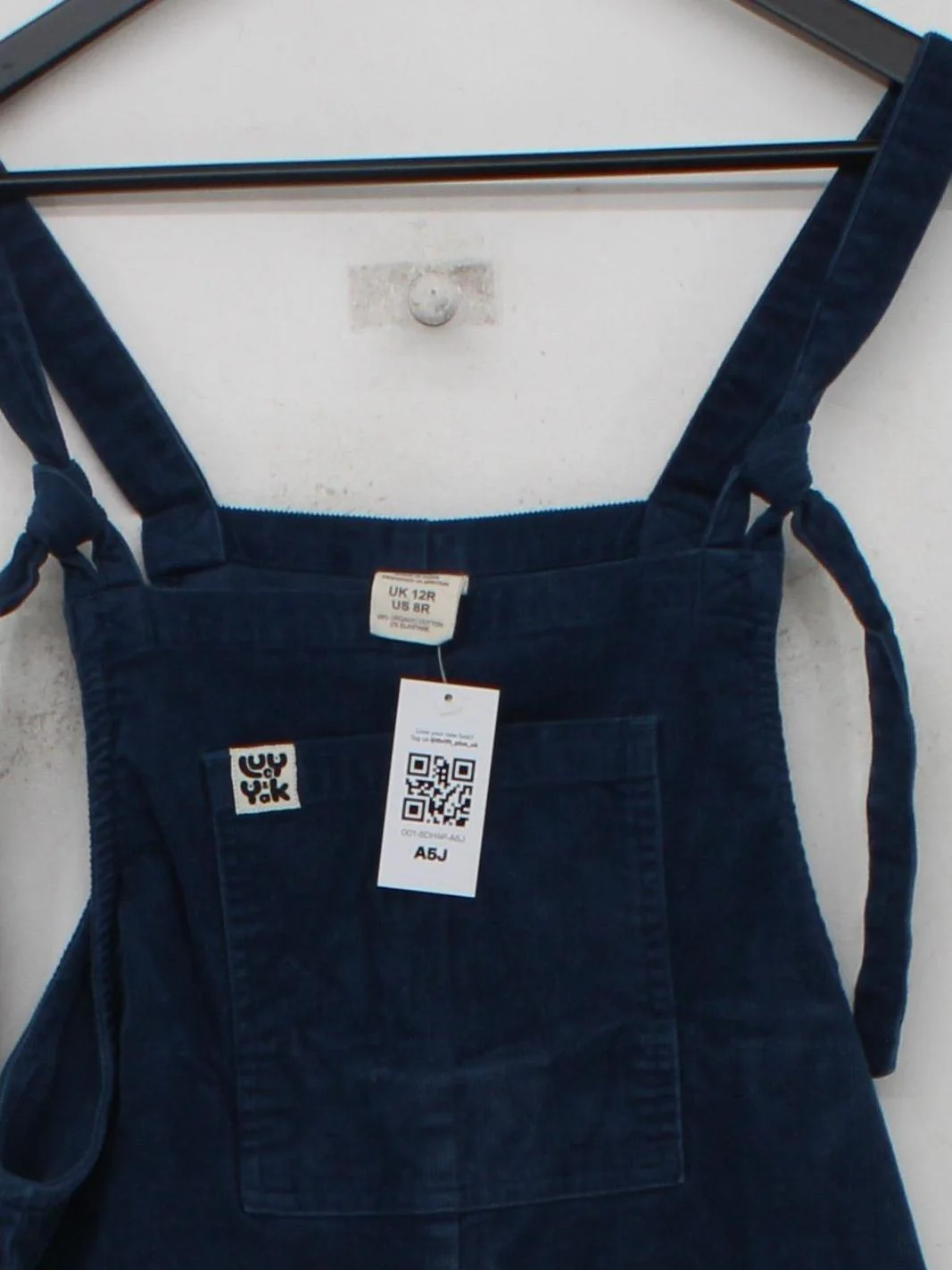 Lucy & Yak Women's Jumpsuit UK 12 Blue Cotton with Elastane Tapered Jumpsuit - Image 3