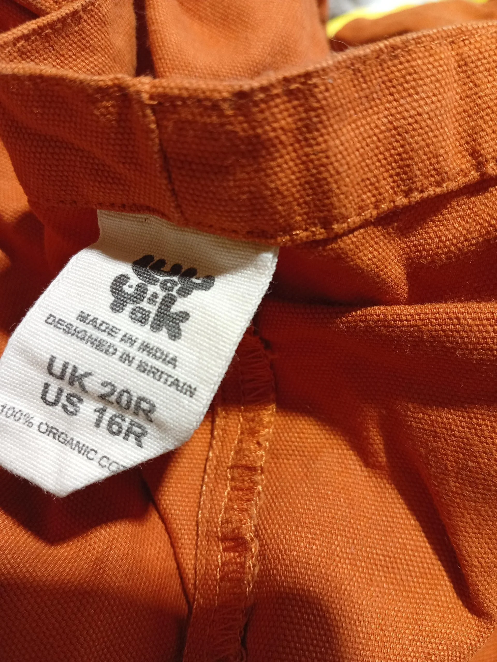 Lucy & Yak Women's Jumpsuit UK 20 Orange 100% Cotton Straight Jumpsuit - Image 6